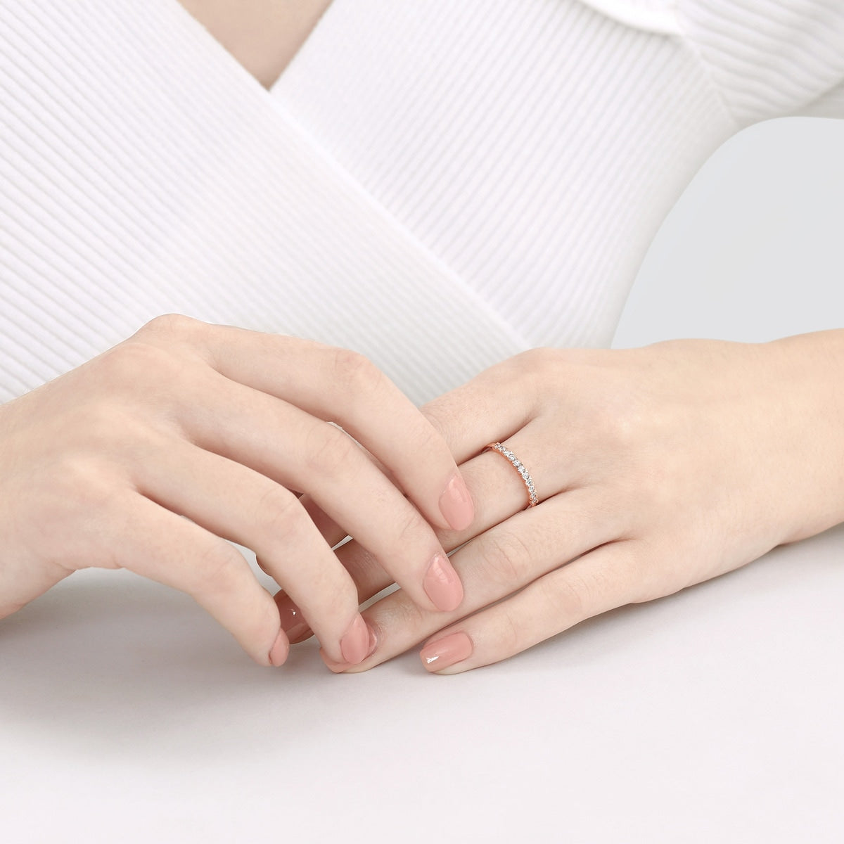 18K Rose Gold Diamond Ring