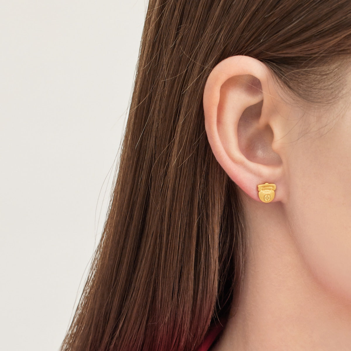 New Year & Chinese Zodiac' 999.9 Gold Single Earring