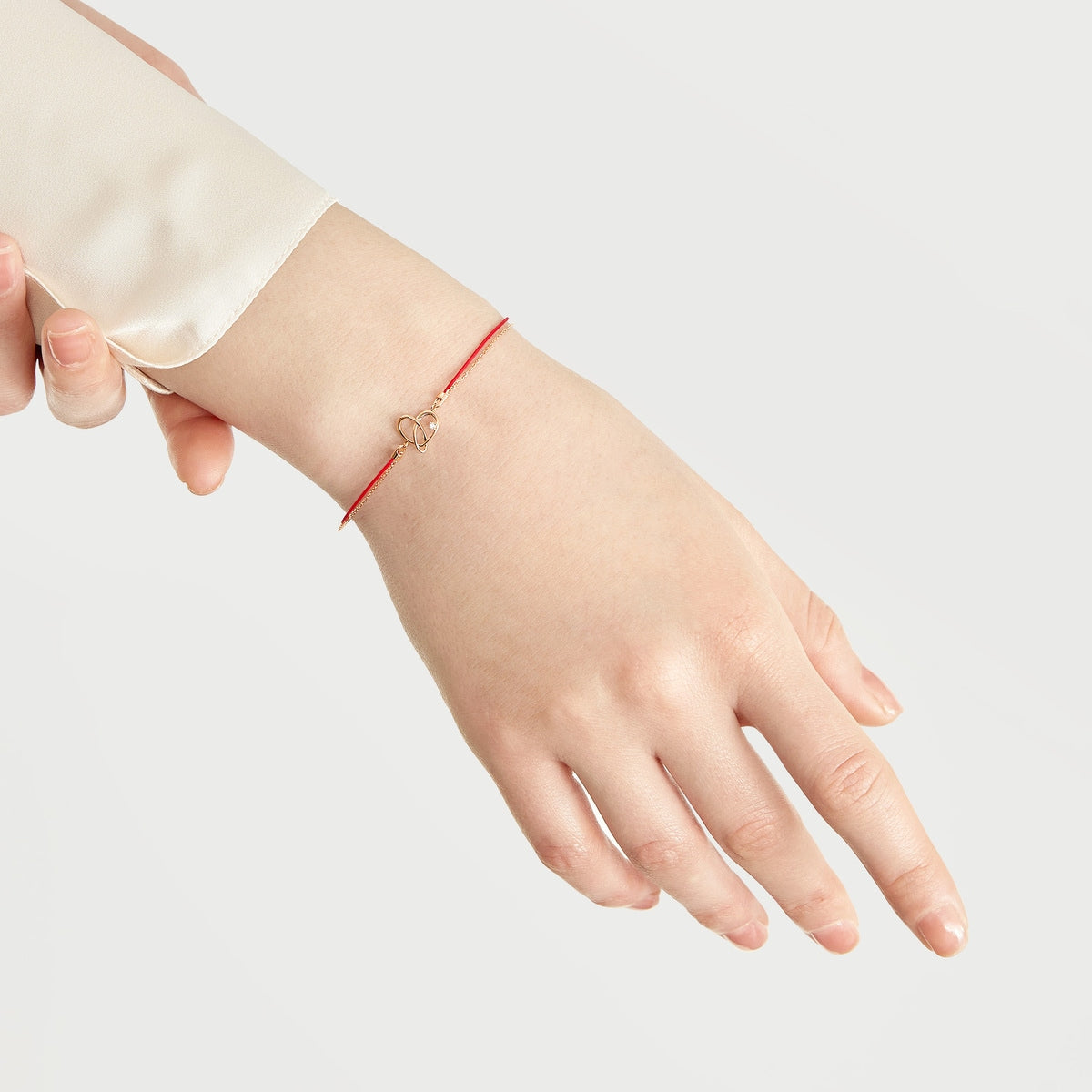 Love Knot' 18K Rose Gold Diamond Bracelet