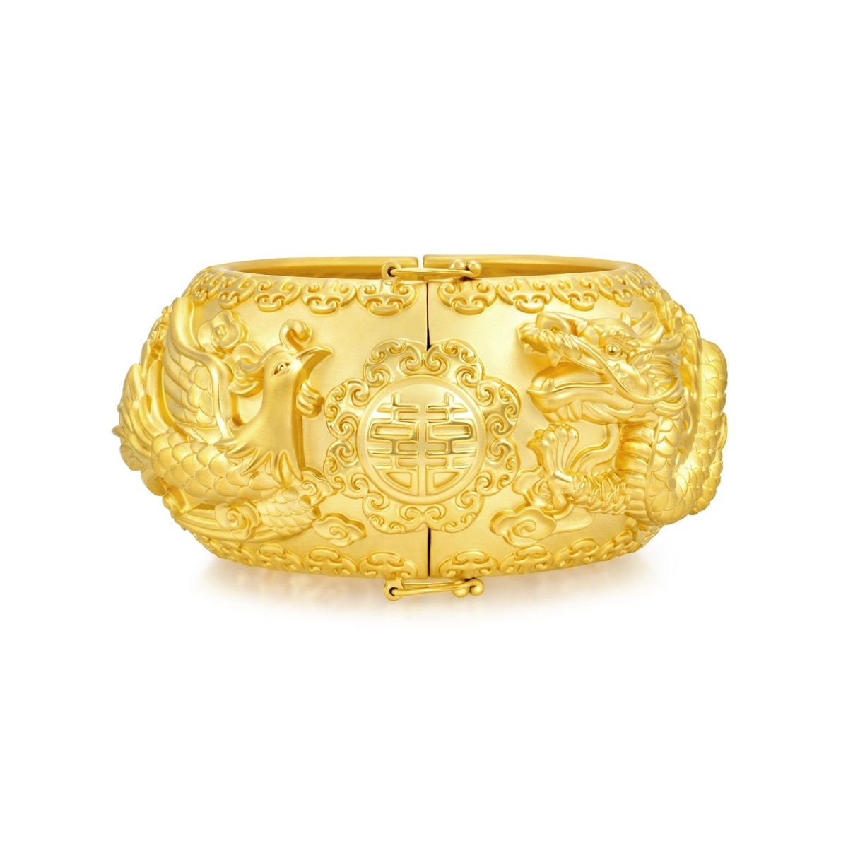 Dragon & Phoenix' 999.9 Gold Bangle