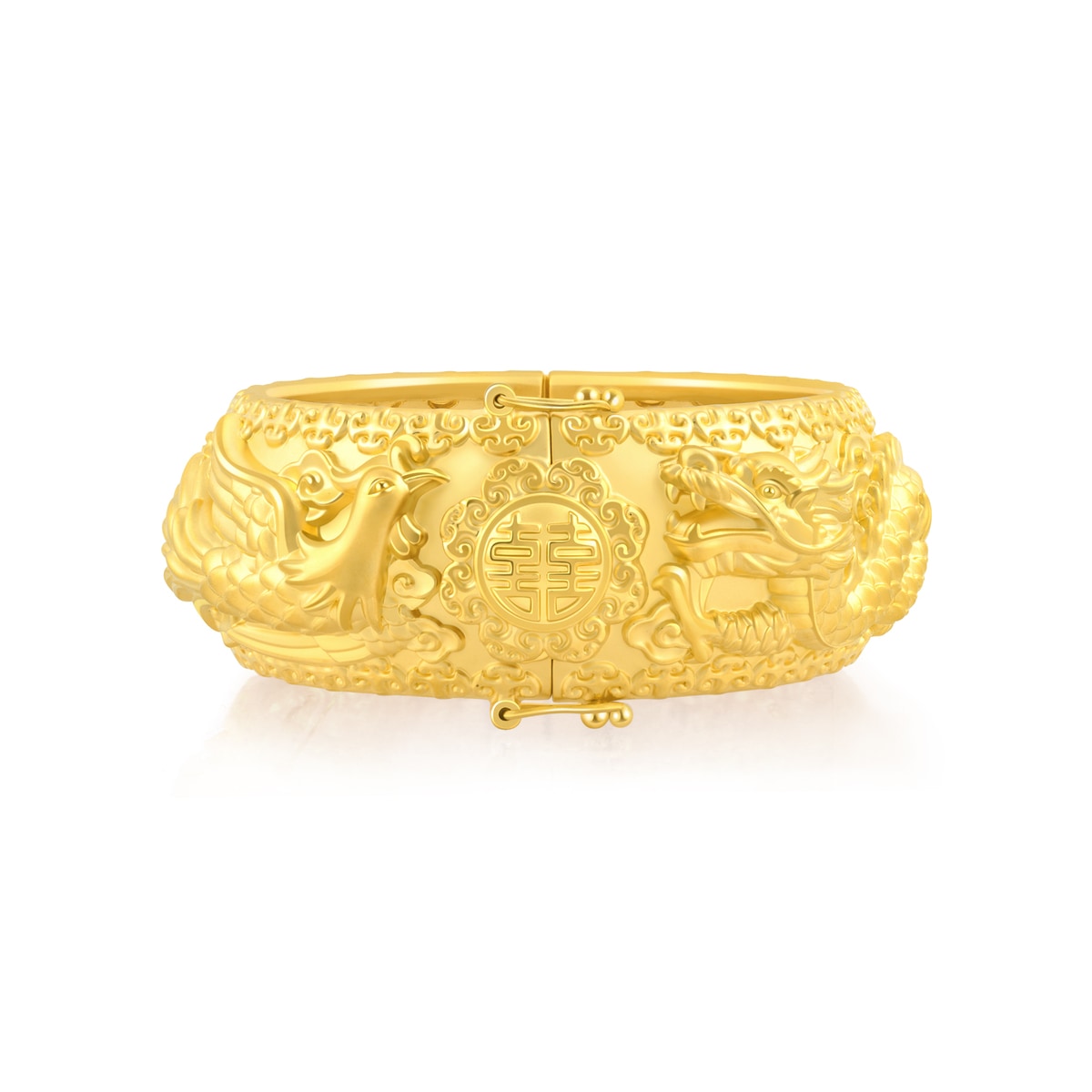 Dragon & Phoenix' 999.9 Gold Bangle