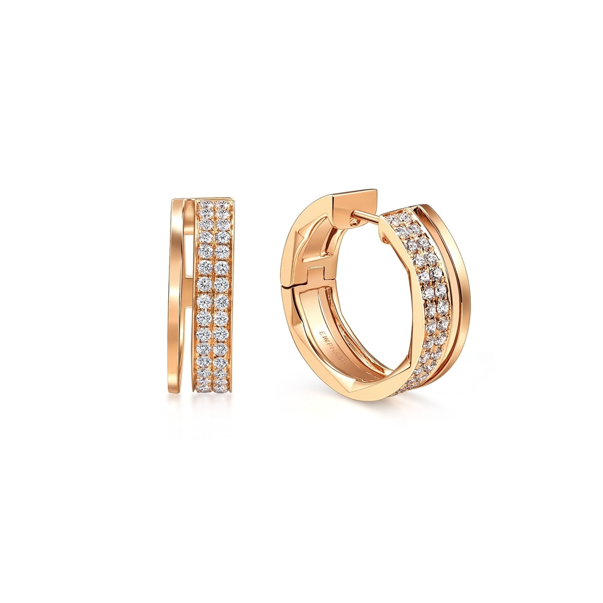 18K/750 Gold (Rose) Diamond Earrings