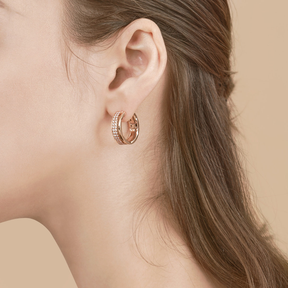 18K/750 Gold (Rose) Diamond Earrings
