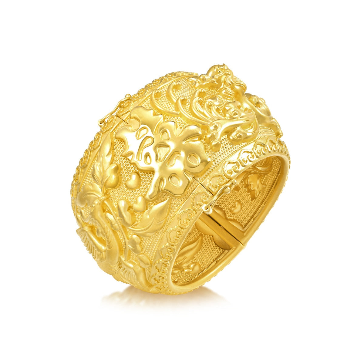 Dragon & Phoenix' 999.9 Gold Bangle