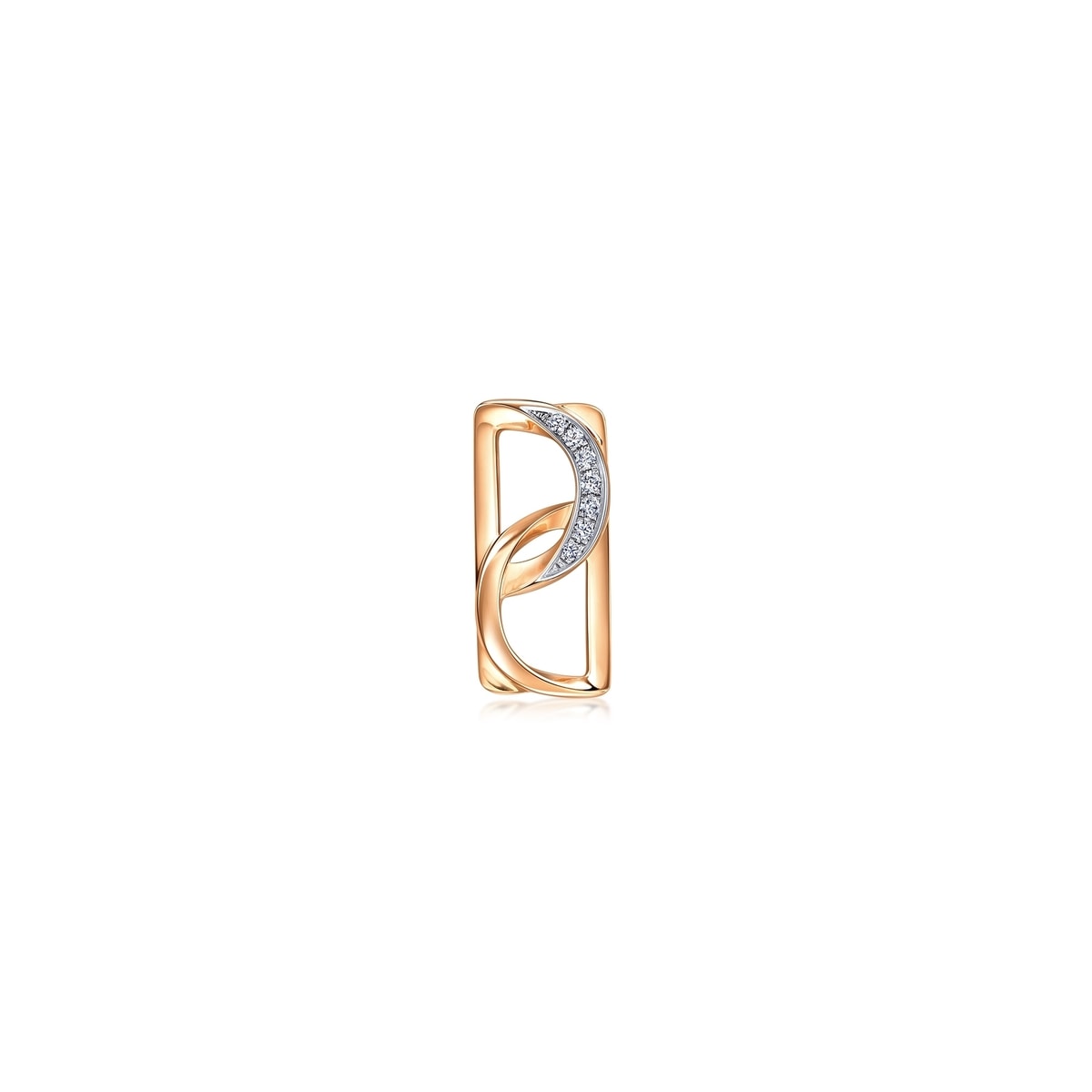 promise-white-and-red-gold-diamond-single-earring-chow-sang-sang