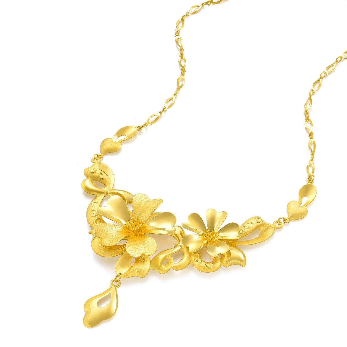 Floral' 999.9 Gold Necklace