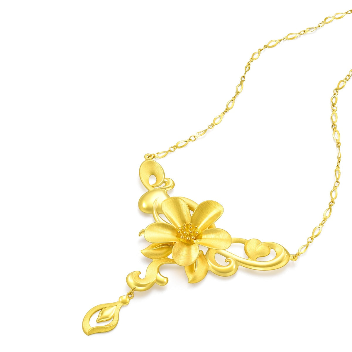 Floral' 999.9 Gold Necklace