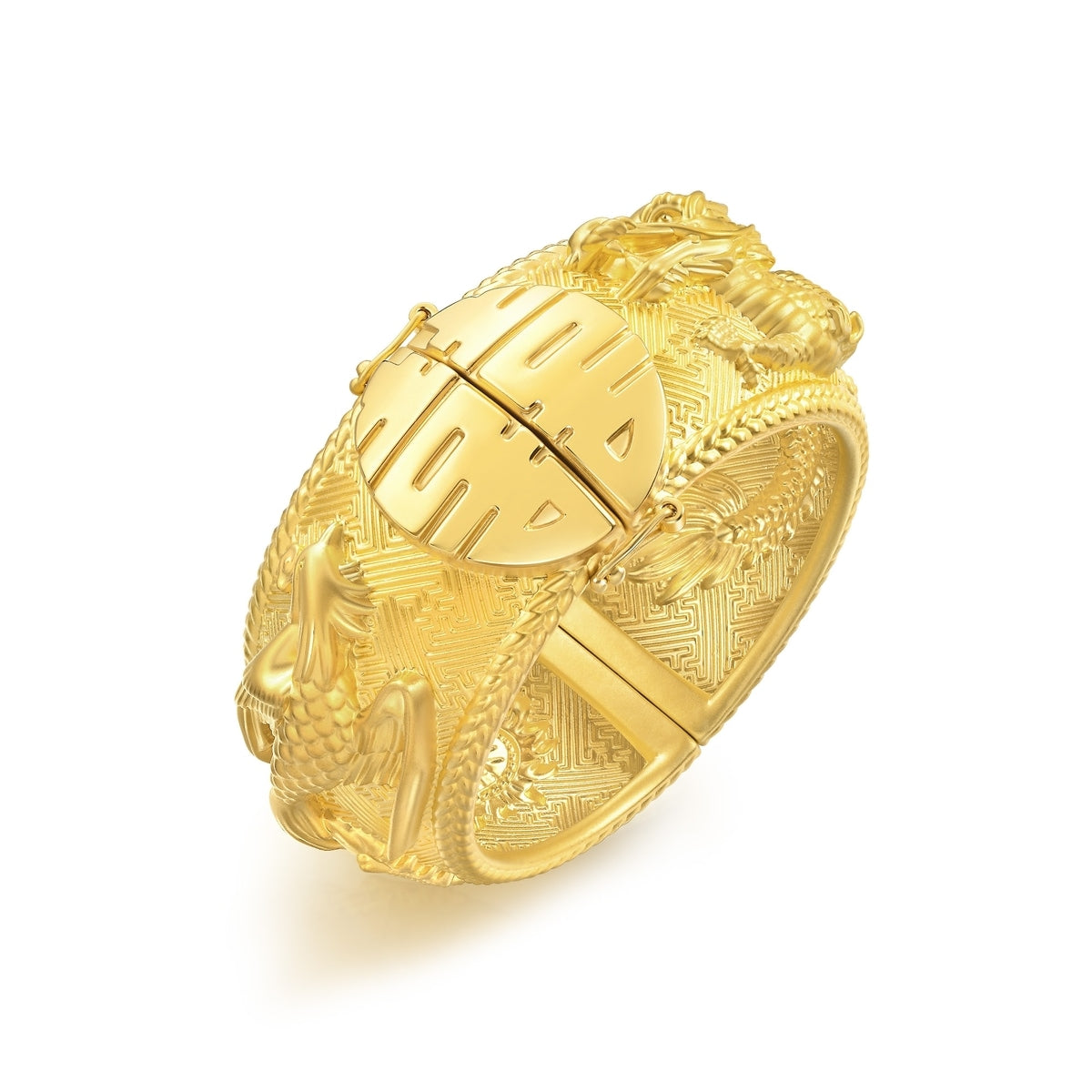 Dragon & Phoenix' 999.9 Gold Bangle