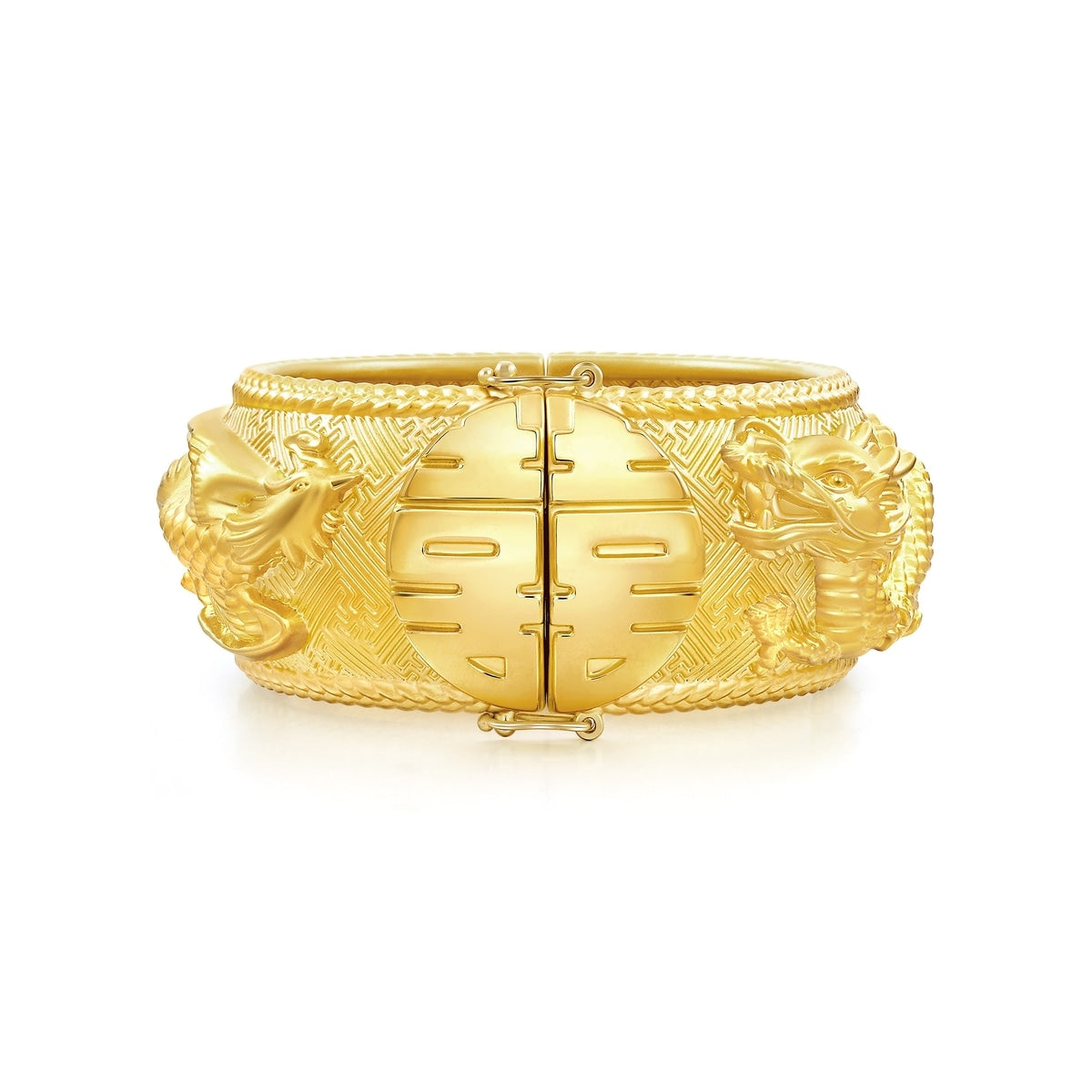 Dragon & Phoenix' 999.9 Gold Bangle