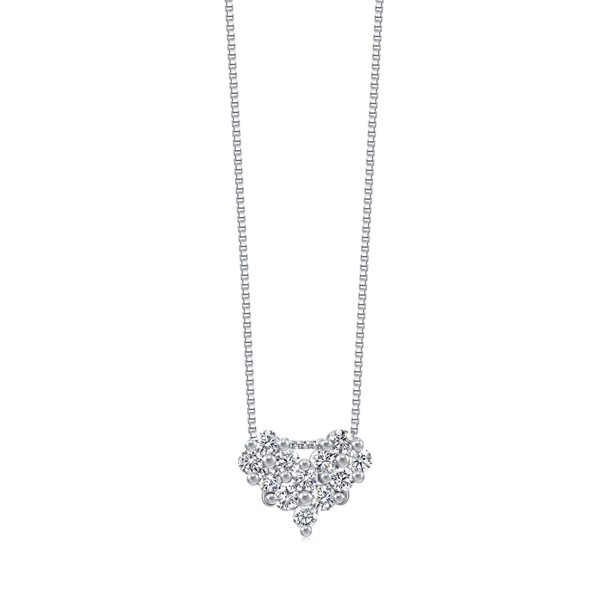 18K White Gold Diamond Necklace