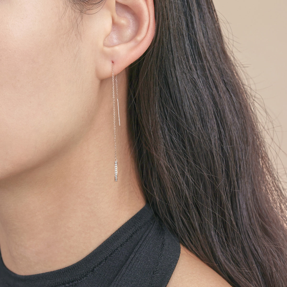 Timeless' 18K Rose Gold Diamond Single Earring