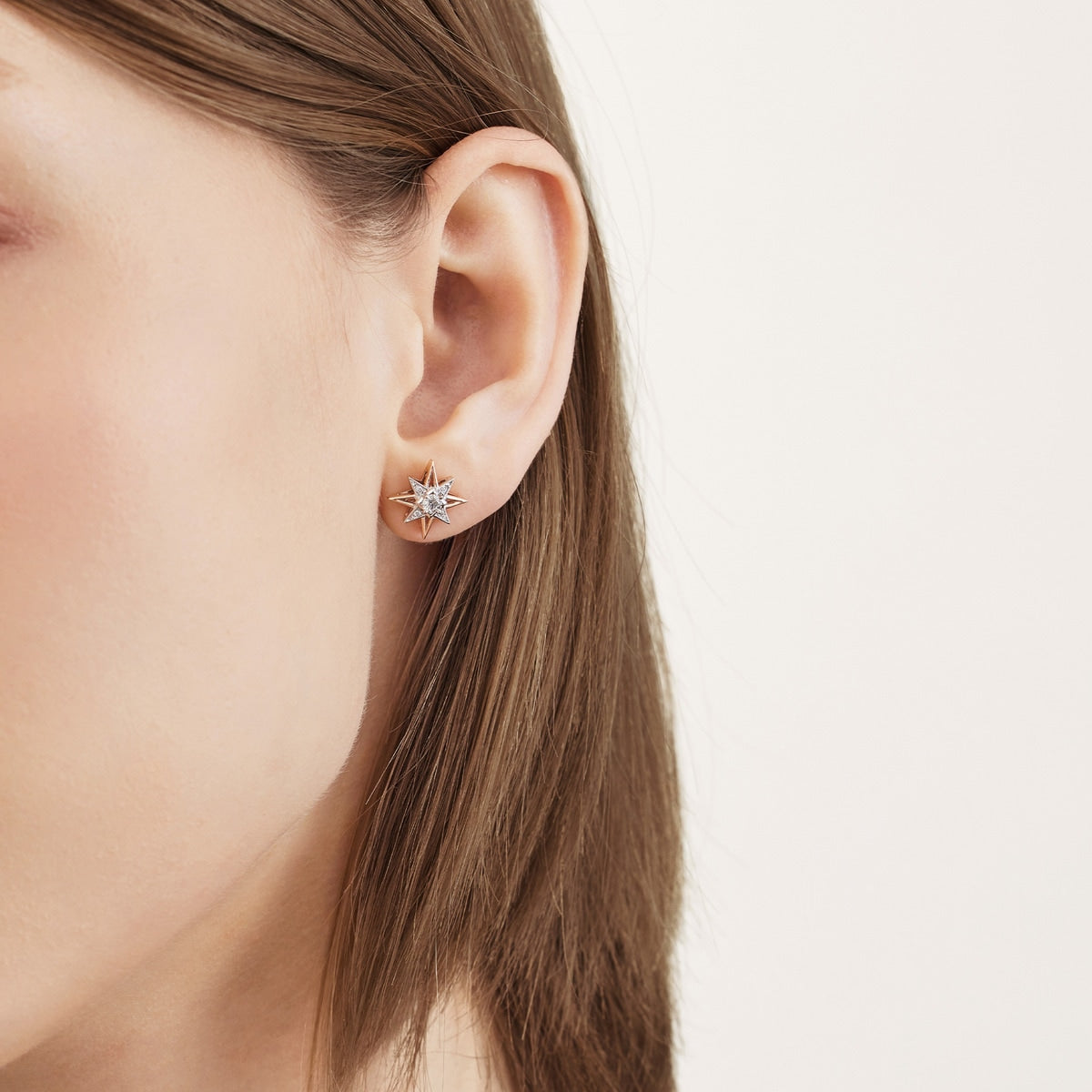 Iconic' 18K White & Red Gold Diamond Earrings