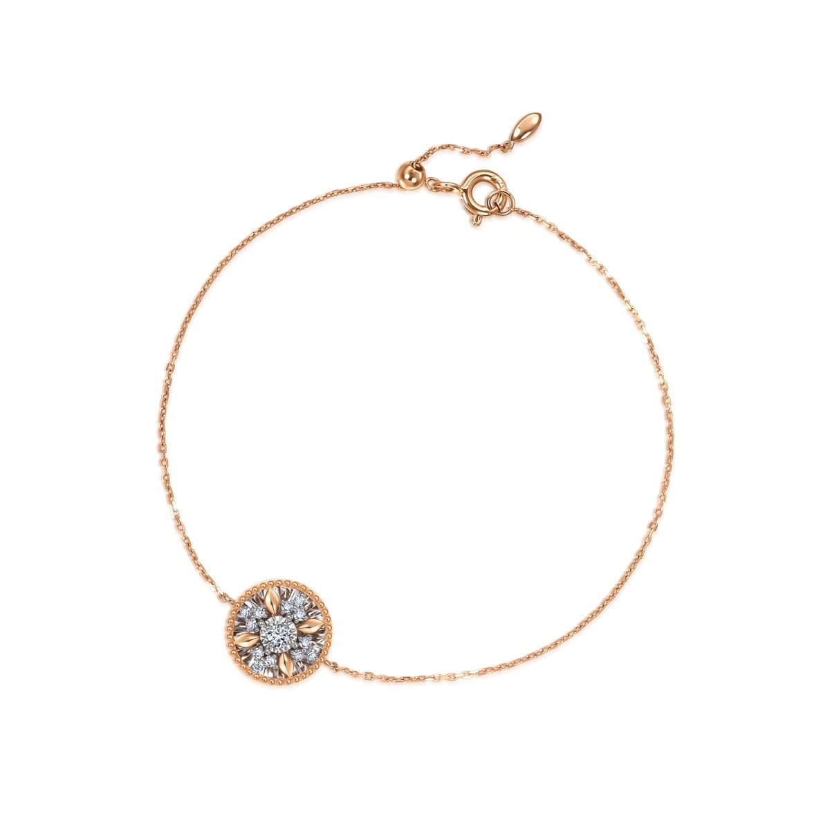 Fantasy' 18K White & Red Gold Diamond Bracelet