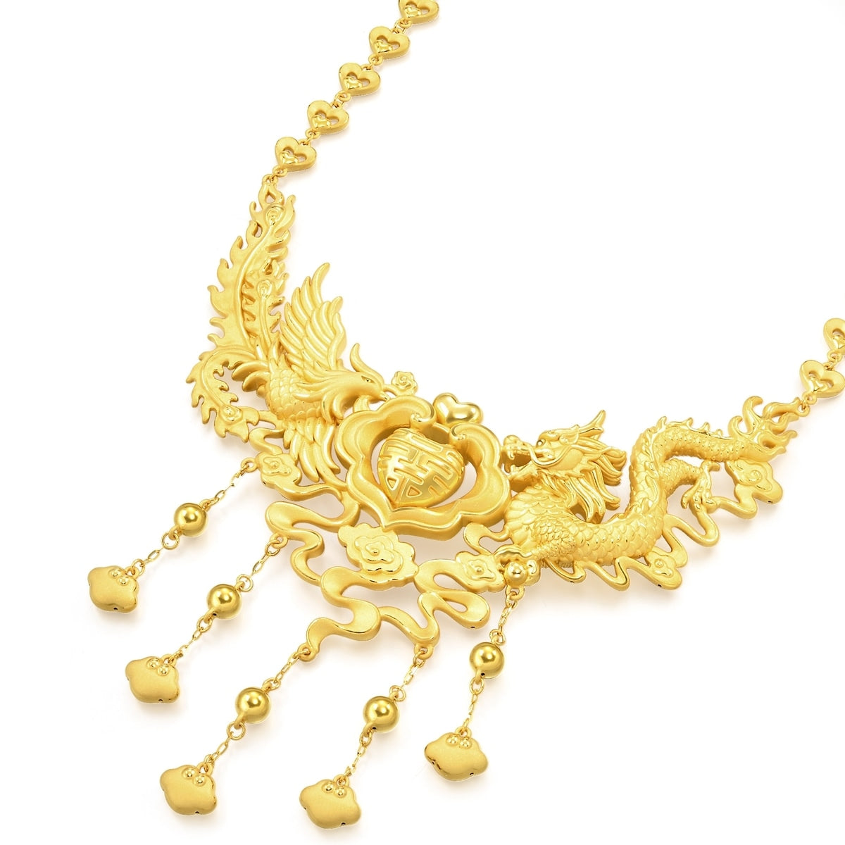 Dragon & Phoenix' 999 Gold Necklace