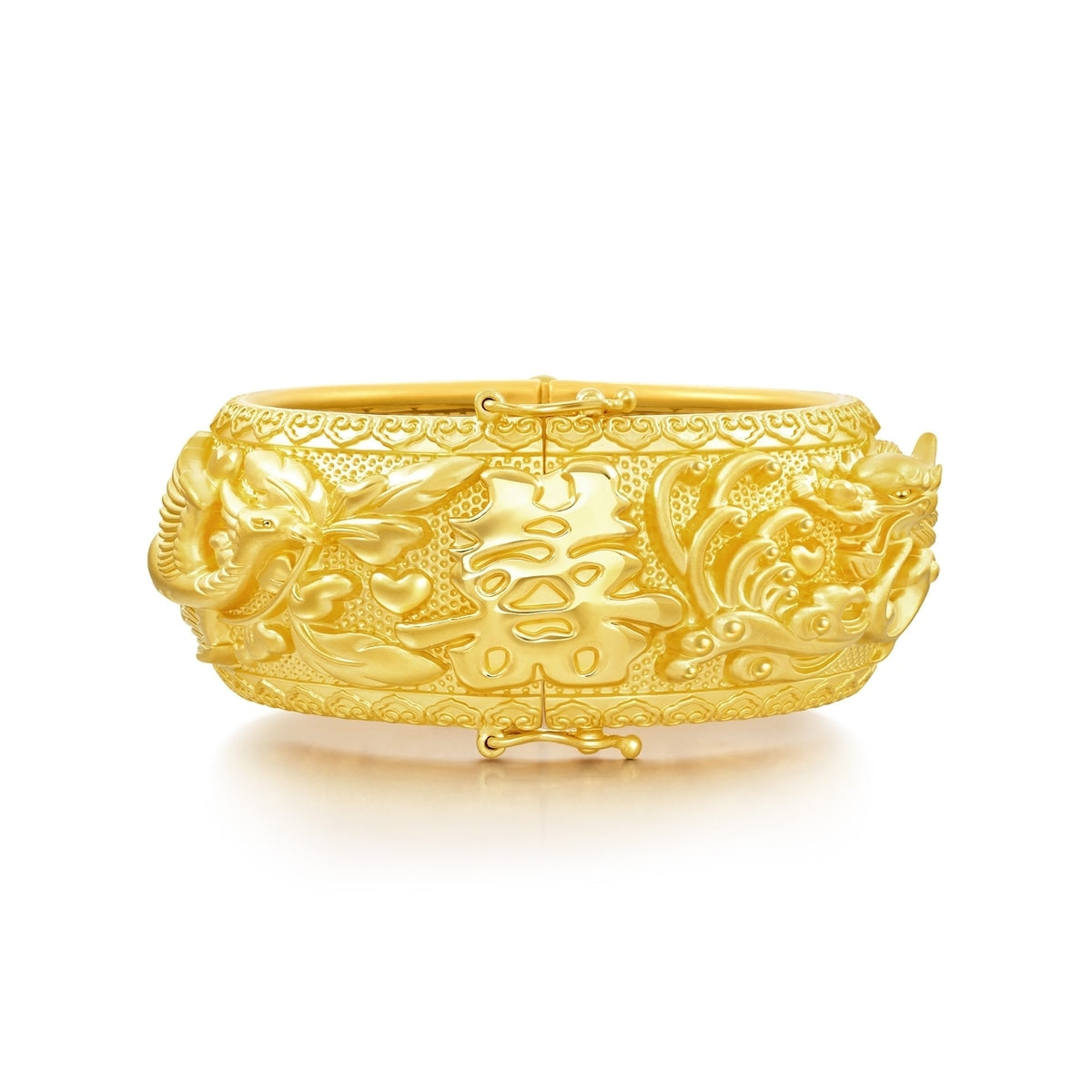 Dragon & Phoenix' 999.9 Gold Bangle