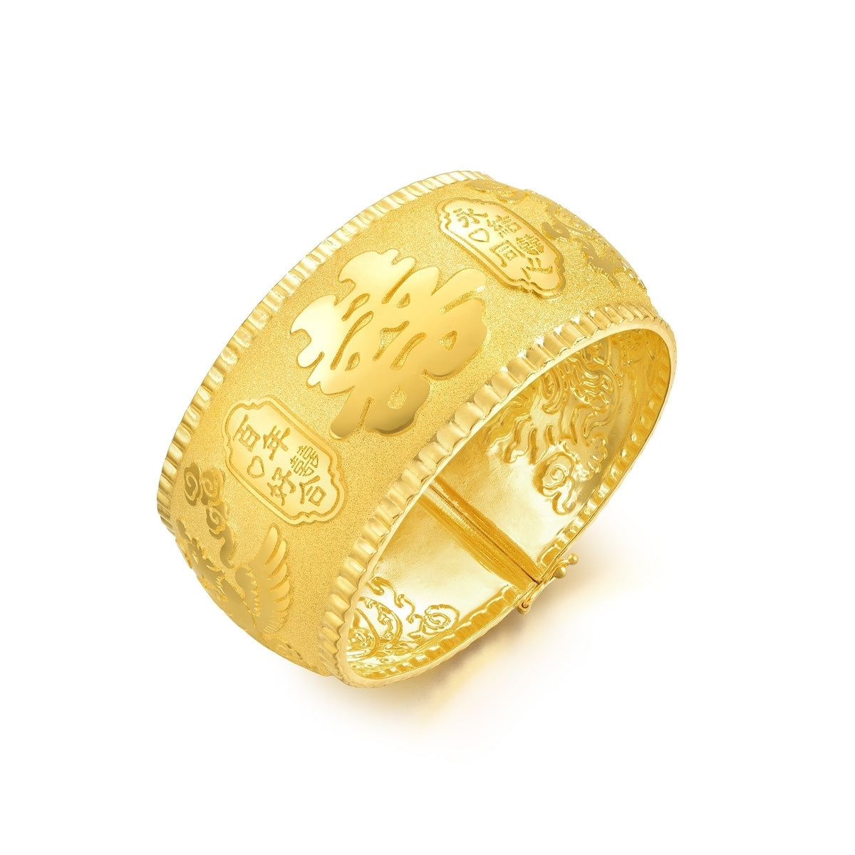 Dragon & Phoenix' 999.9 Gold Bangle