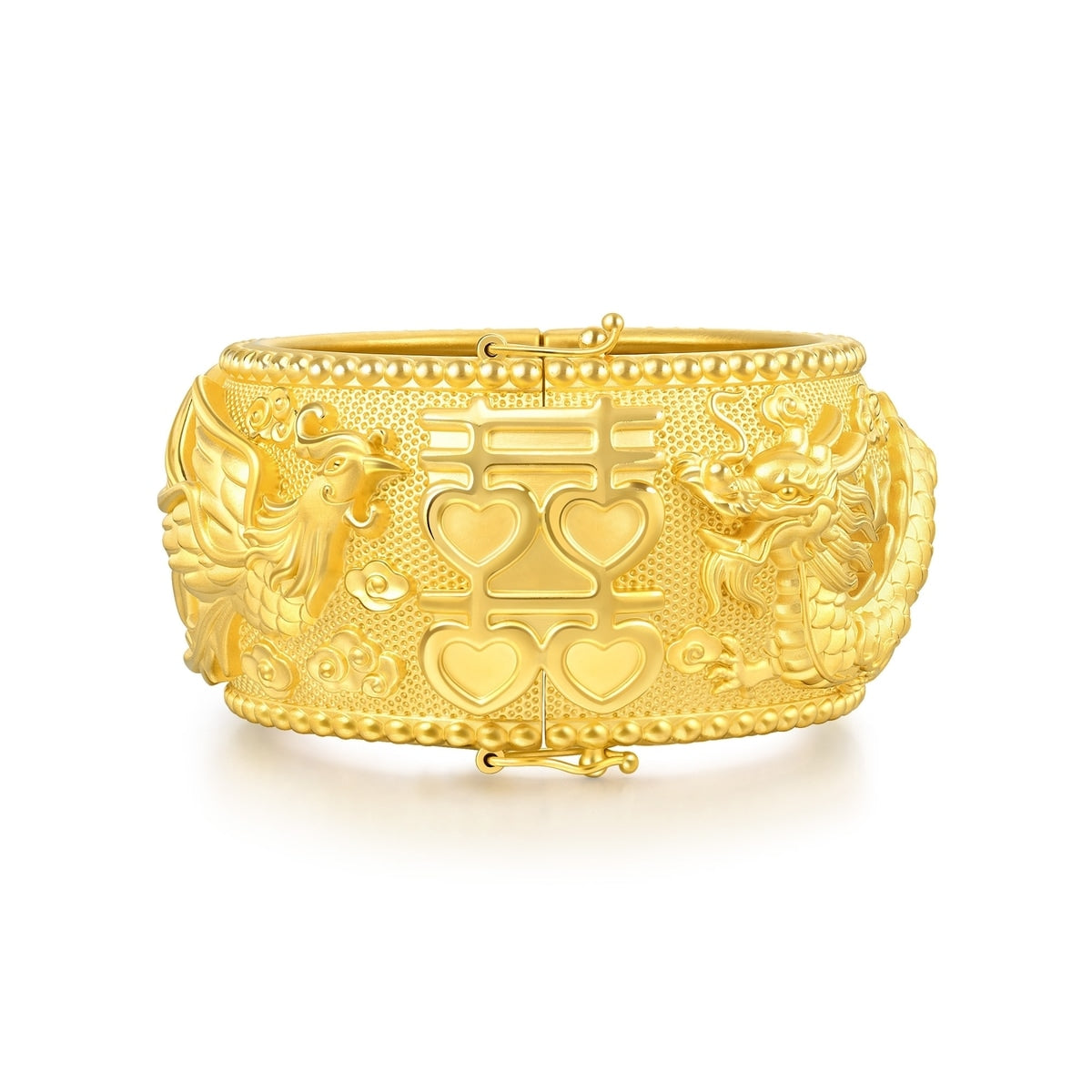 Dragon & Phoenix' 999.9 Gold Bangle