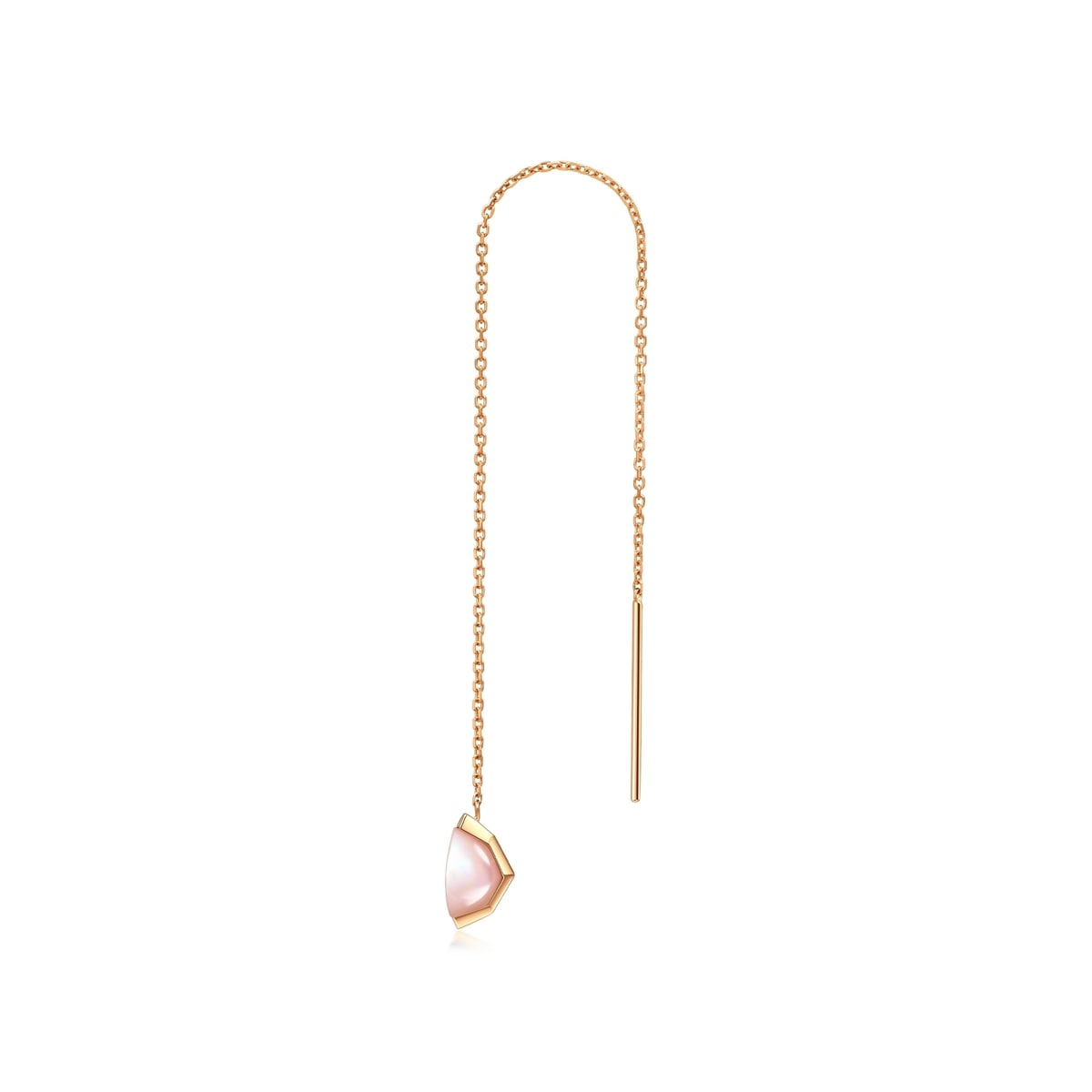 Harmony'18K Rose Gold Pink Mother of Pearl Single Earring