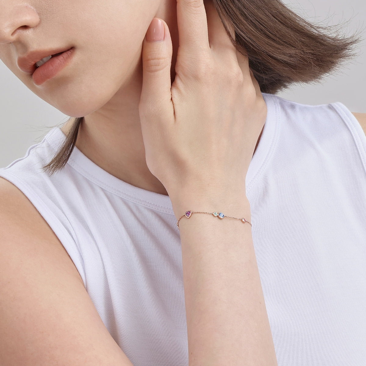 Form' 18K Rose Gold Sapphire Bracelet