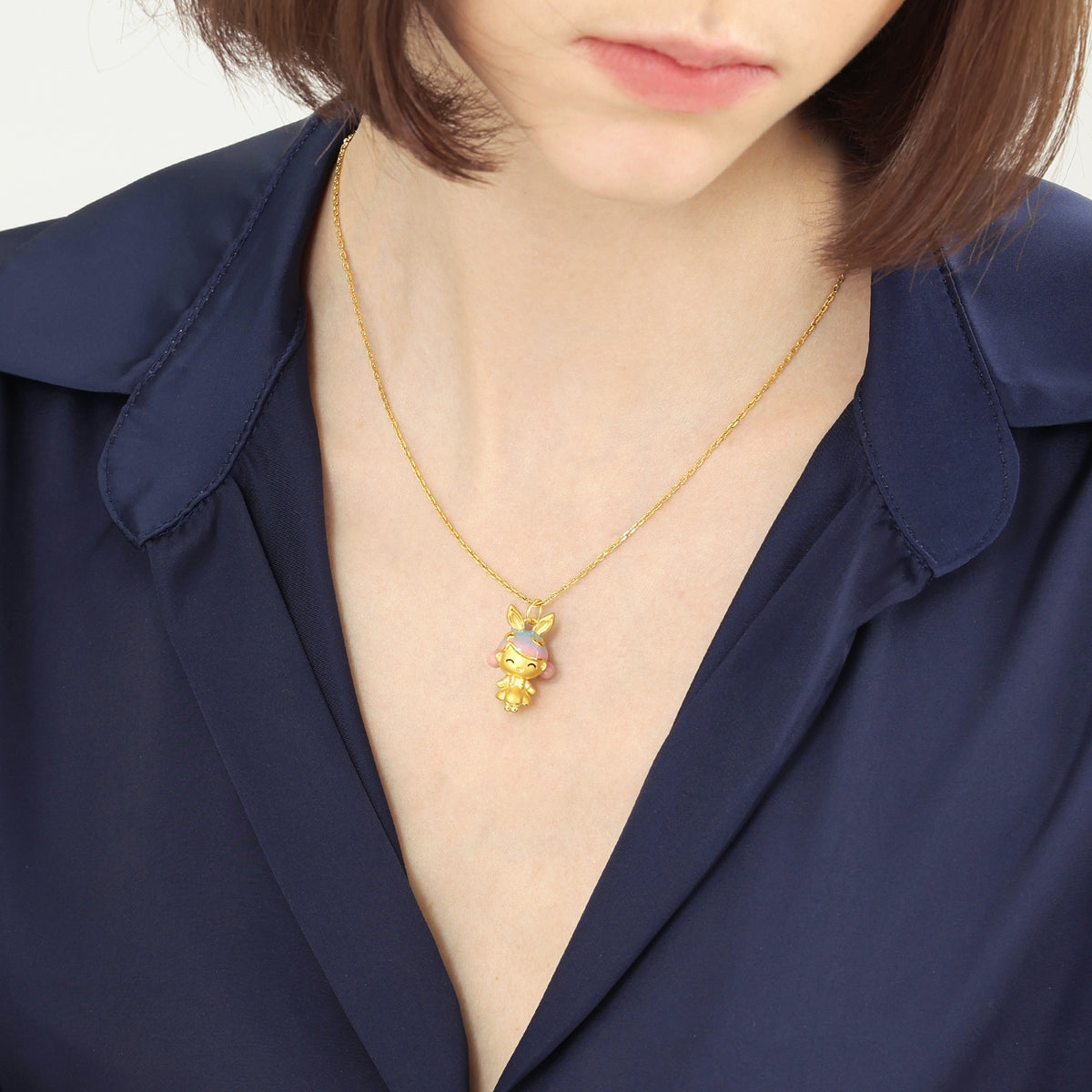 999 Gold Rabbit Pendant