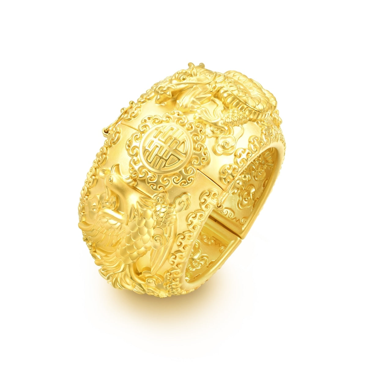 Dragon & Phoenix' 999.9 Gold Bangle