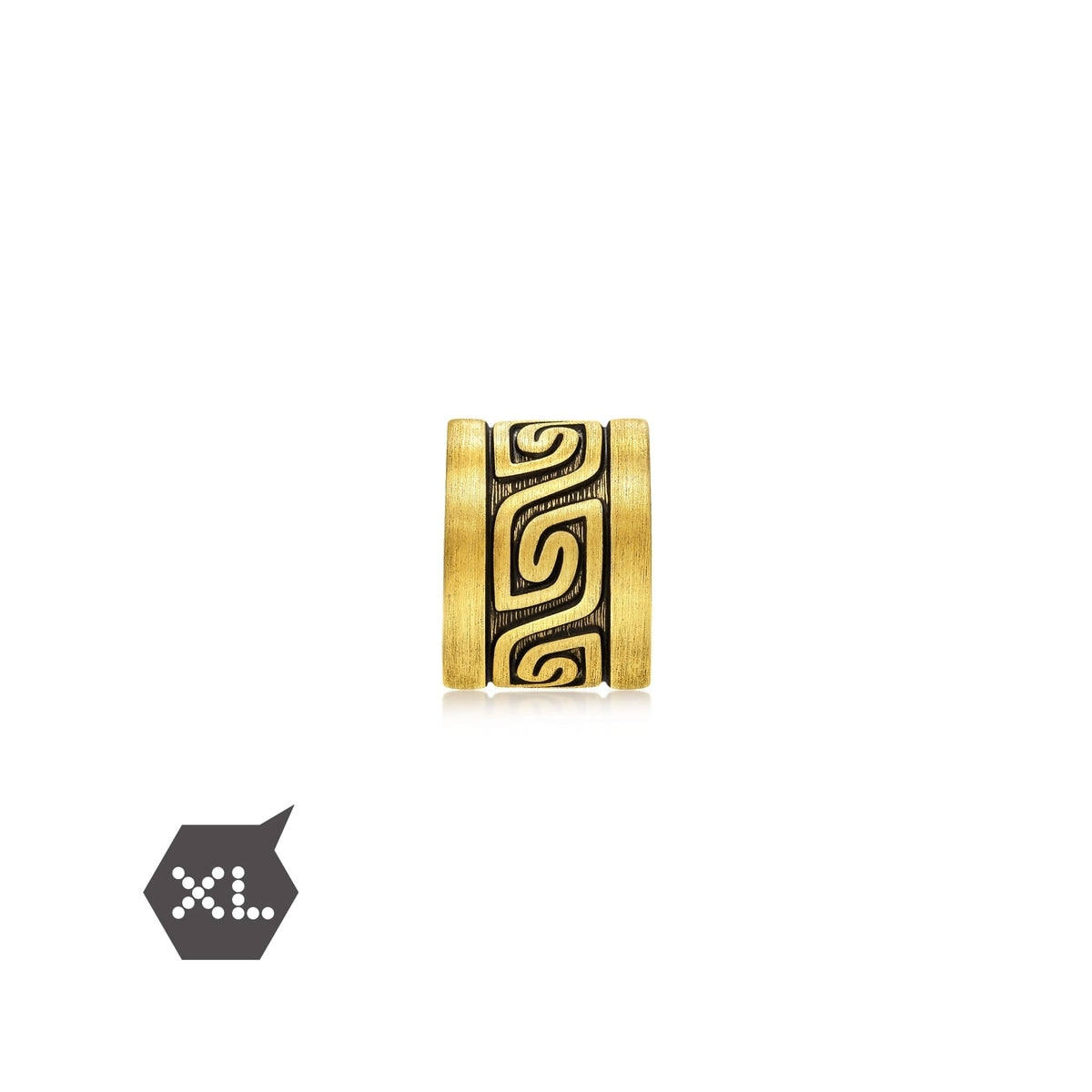 Noir' 999 Gold Thunder and Clouds Pattern Charm