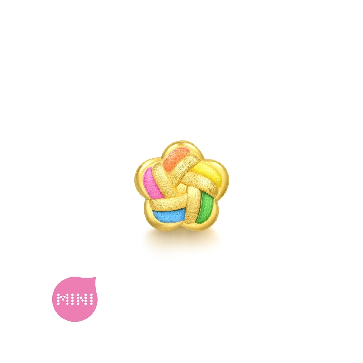 Blessings' 999 Gold Round Brocade Knot Charm