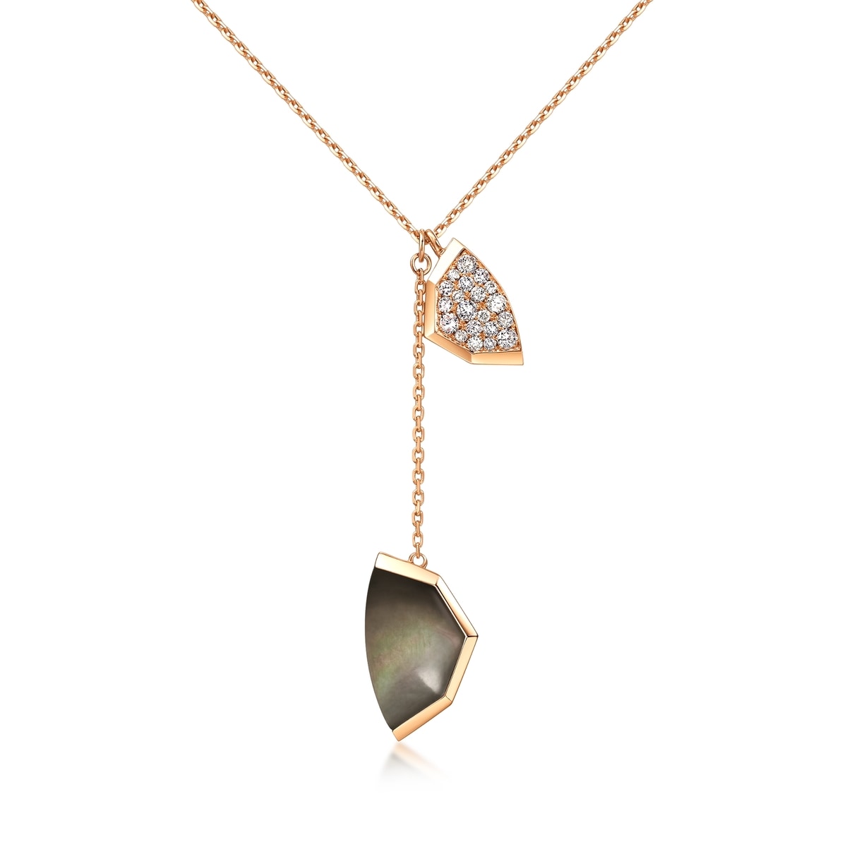 Harmony' 18K Rose Gold Diamond Necklace
