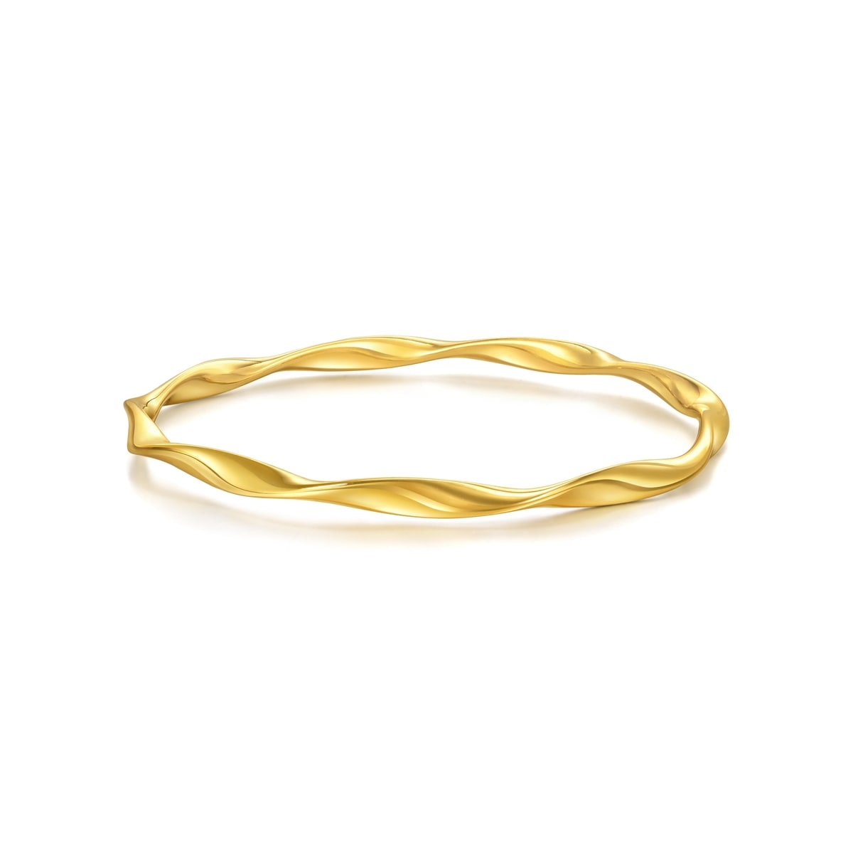 Vintage Lagos Two-tone Caviar Bangle Bracelet in 18k Yellow
