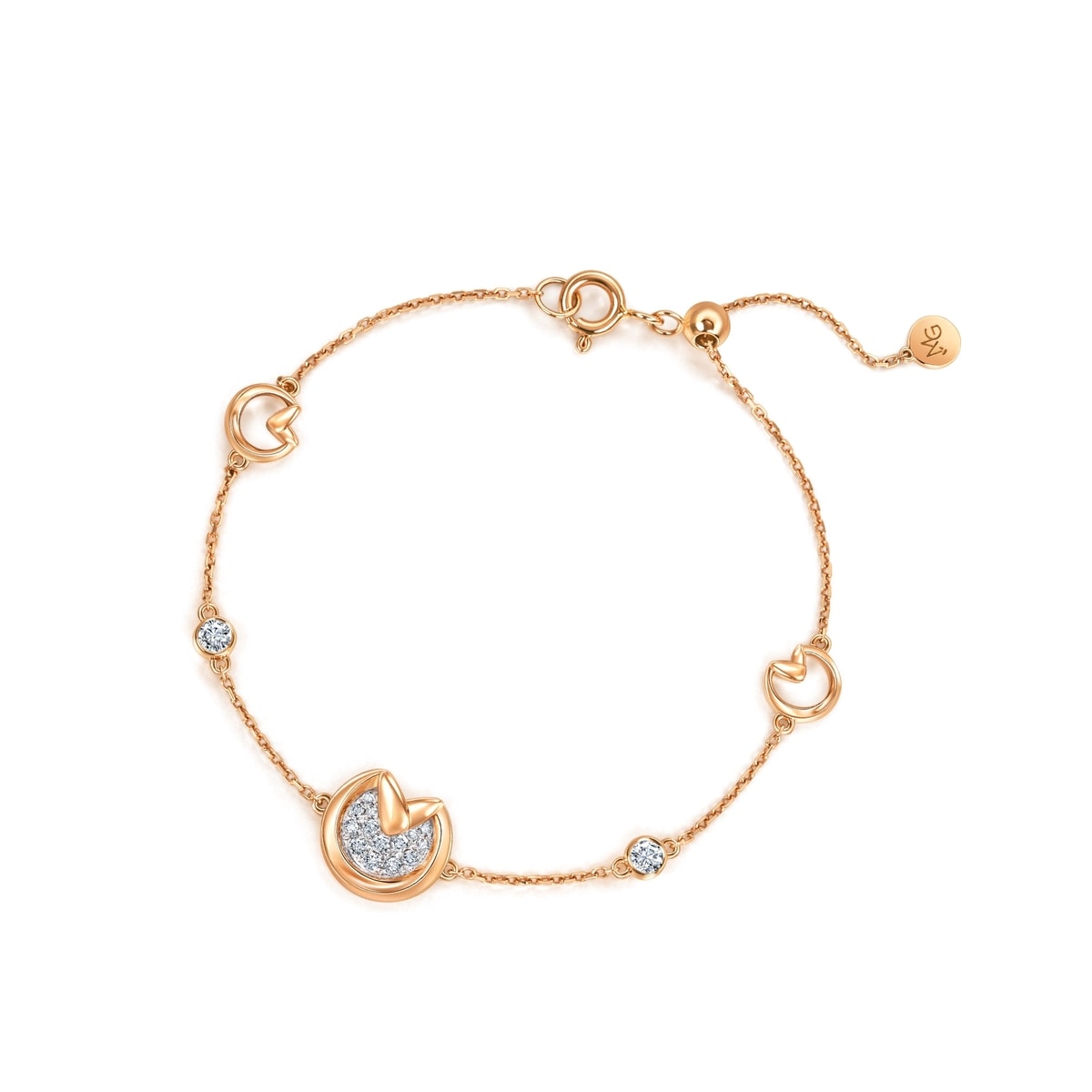 Seedling' 18K White & Red Gold Diamond Bracelet