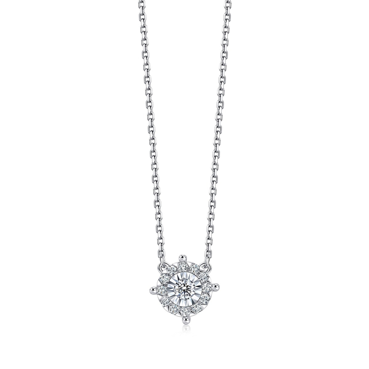 Fantasy' 18K White Gold Diamond Necklace