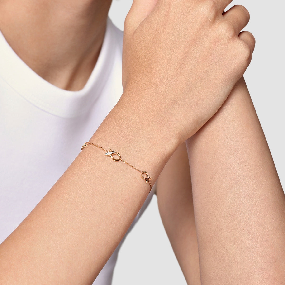 18K/750 Gold (Rose) Diamond Bracelet
