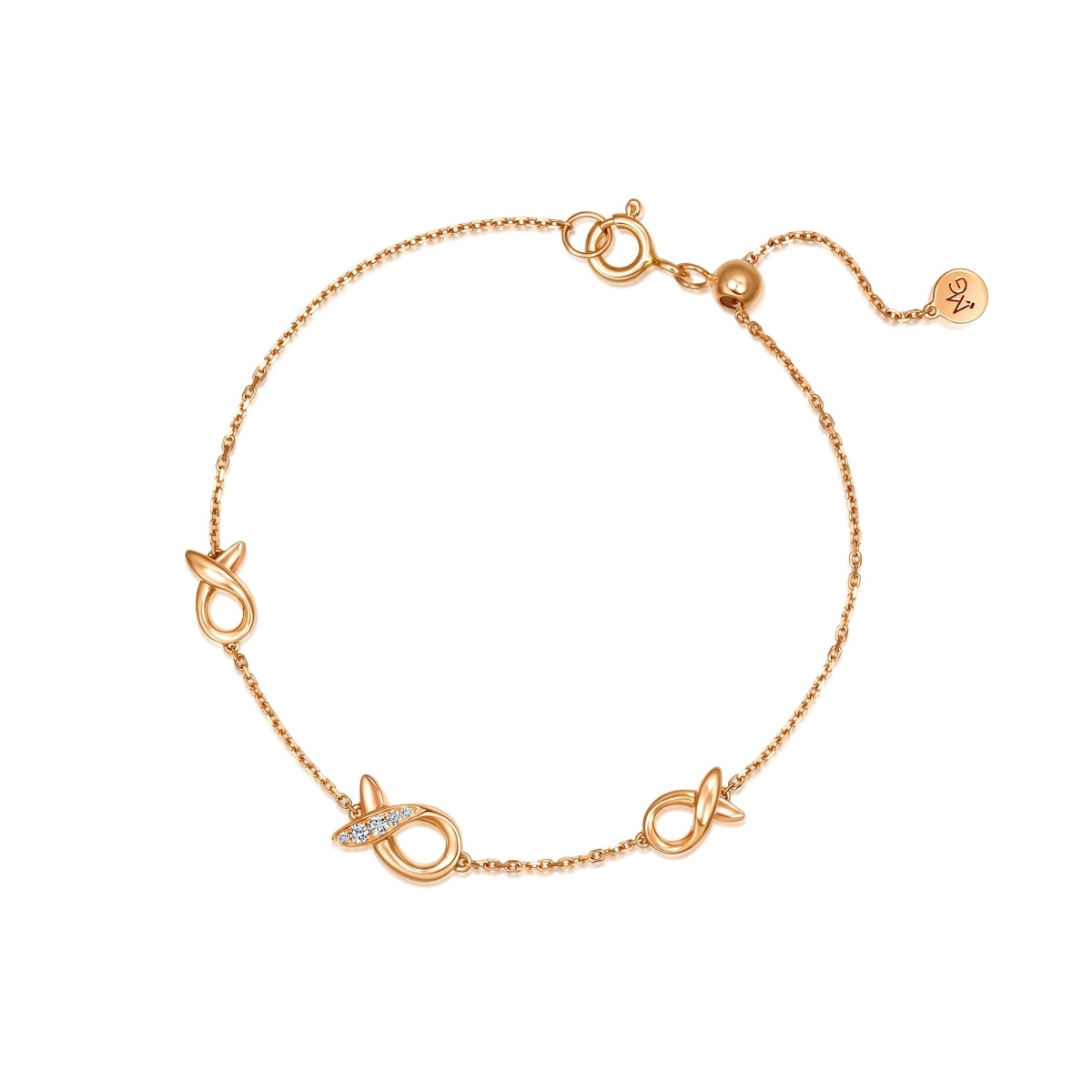 18K/750 Gold (Rose) Diamond Bracelet