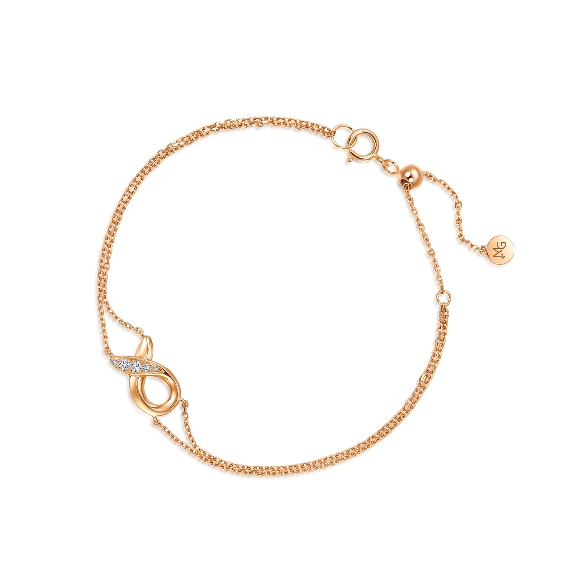 Seedling' 18K Rose Gold Diamond Bracelet