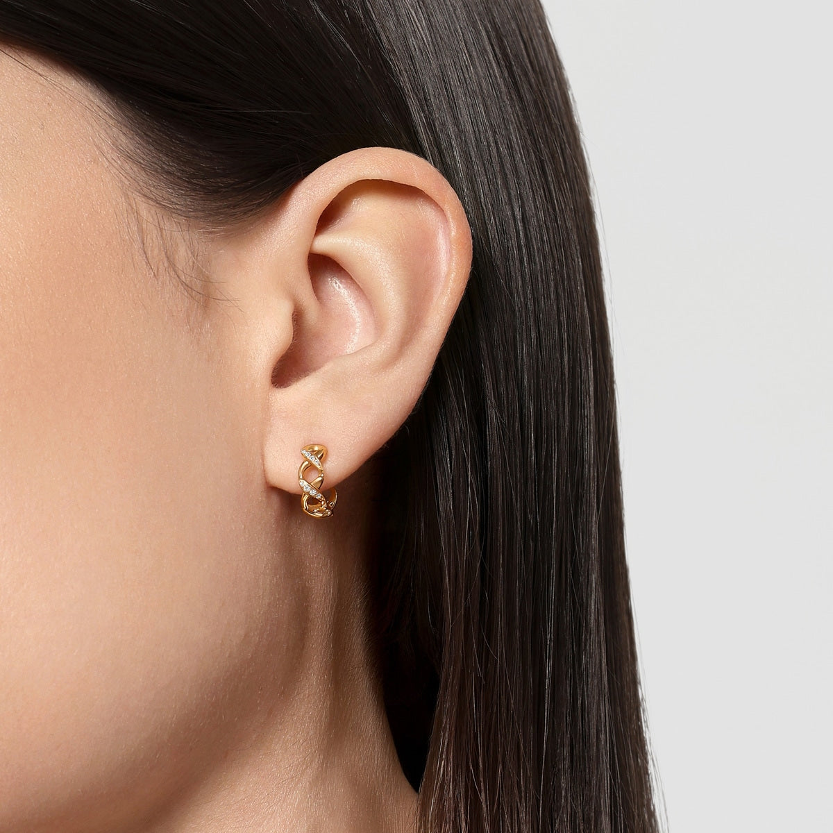 18K/750 Gold (Rose) Diamond Earrings