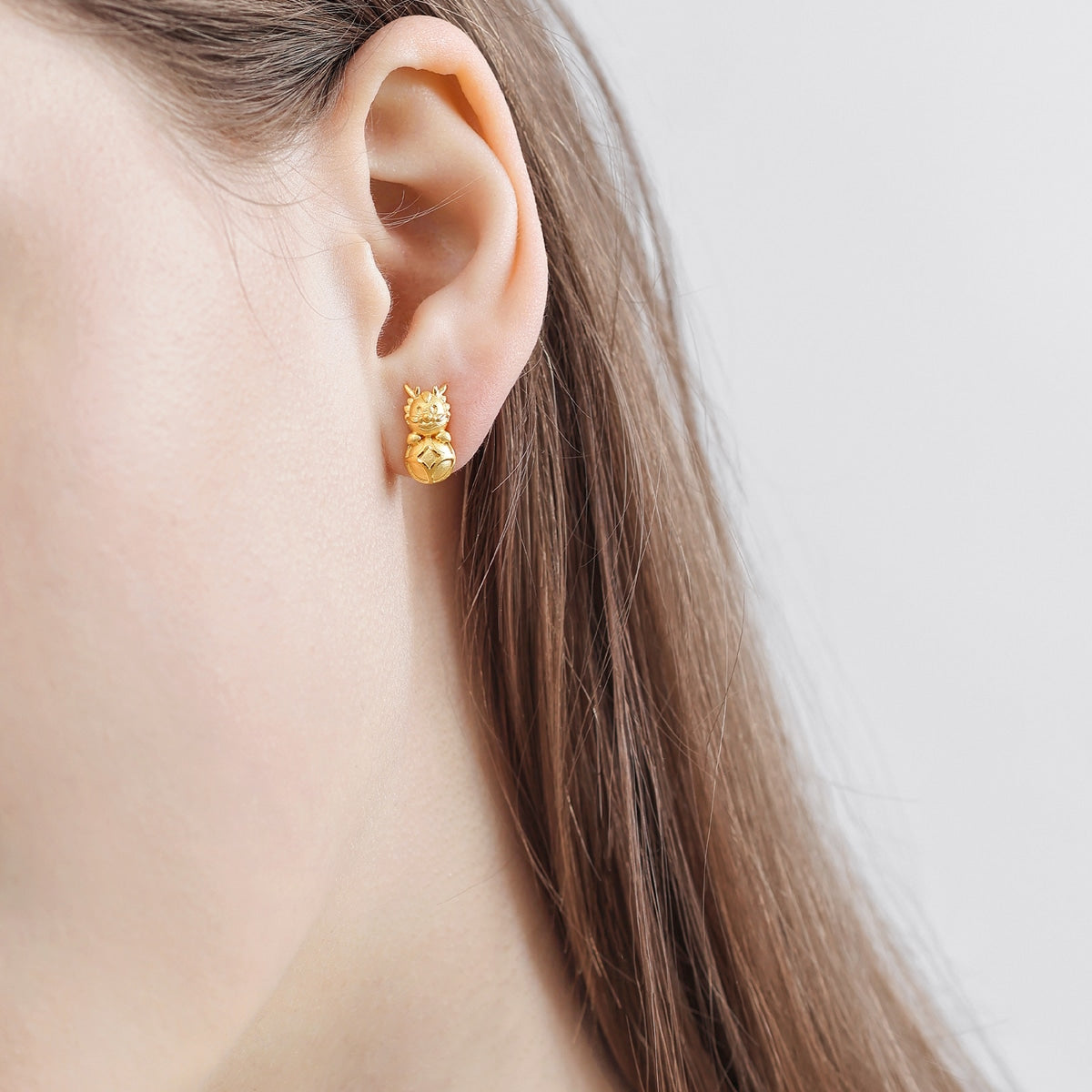 New Year & Chinese Zodiac' 999.9 Gold Single Earring