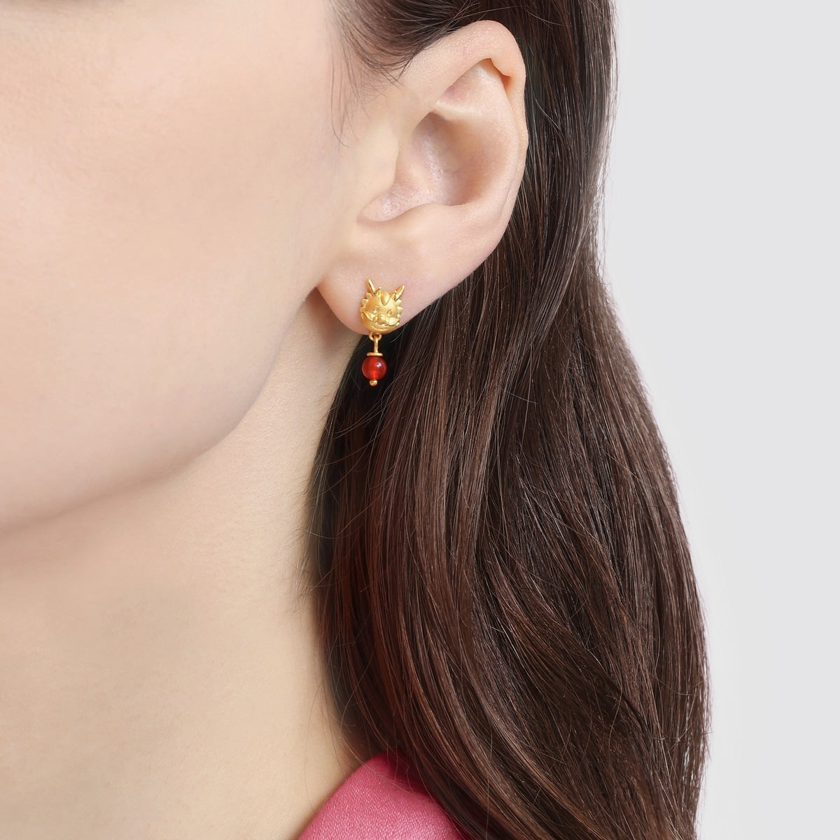 New Year & Chinese Zodiac' 999.9 Gold Single Earring