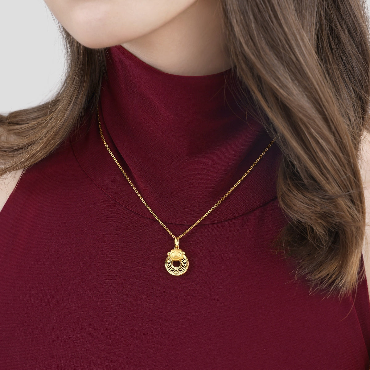 New Year & Chinese Zodiac' 999 Gold Pendant