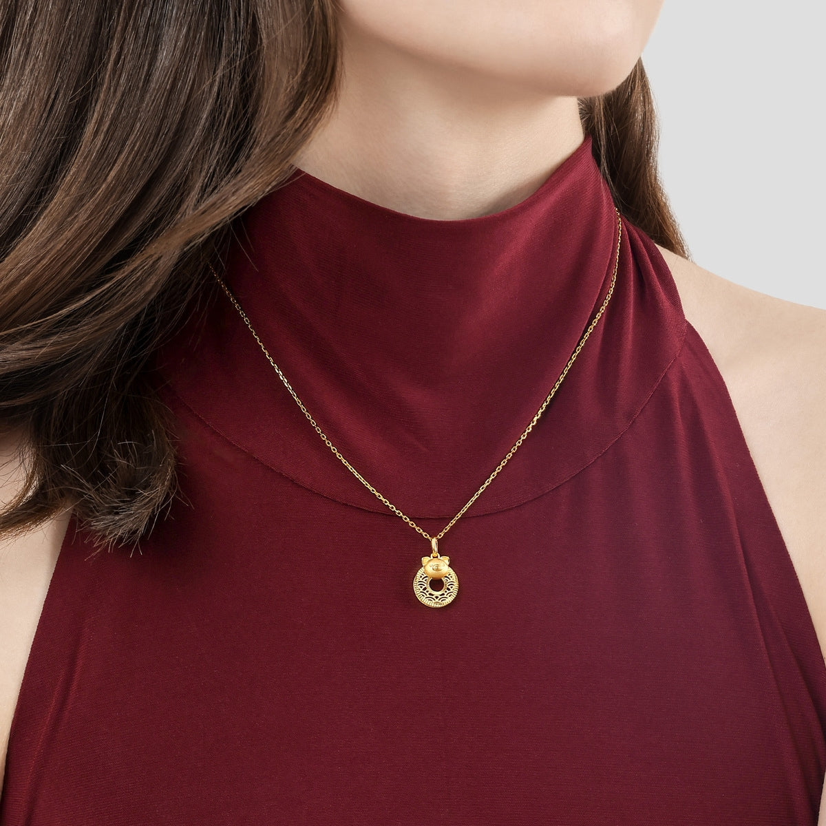 New Year & Chinese Zodiac' 999 Gold Pendant