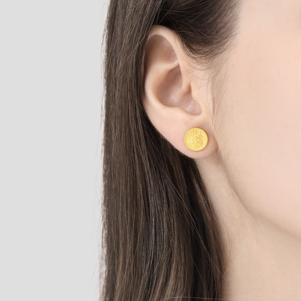 New Year & Chinese Zodiac' 999.9 Gold Dragon Single Earring