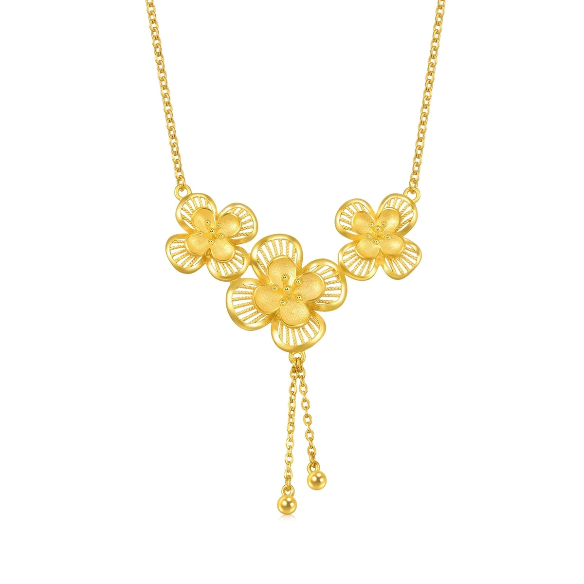 Chinese Wedding Collection 'Floral' 999.9 Gold Necklace