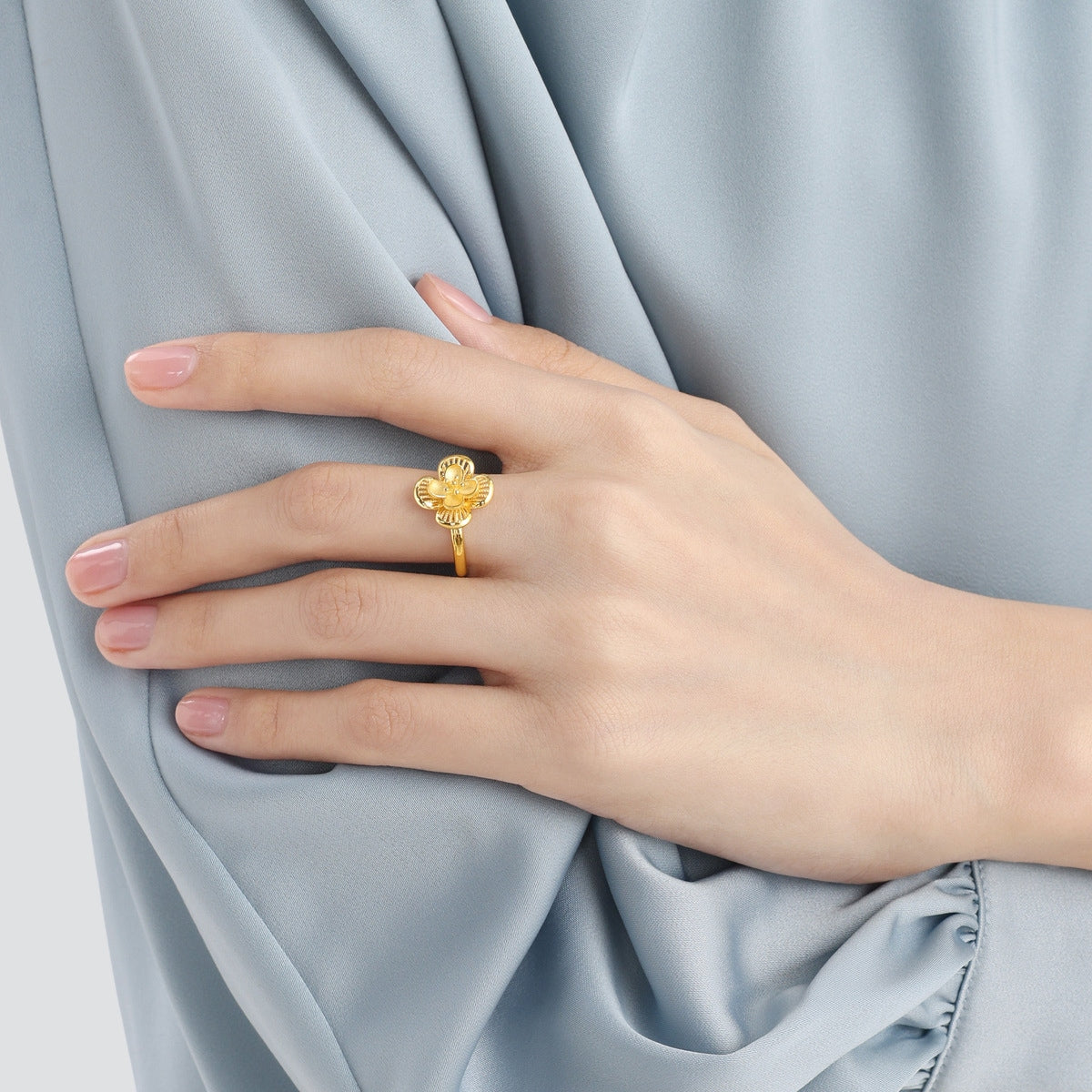 Floral' 999.9 Gold Ring