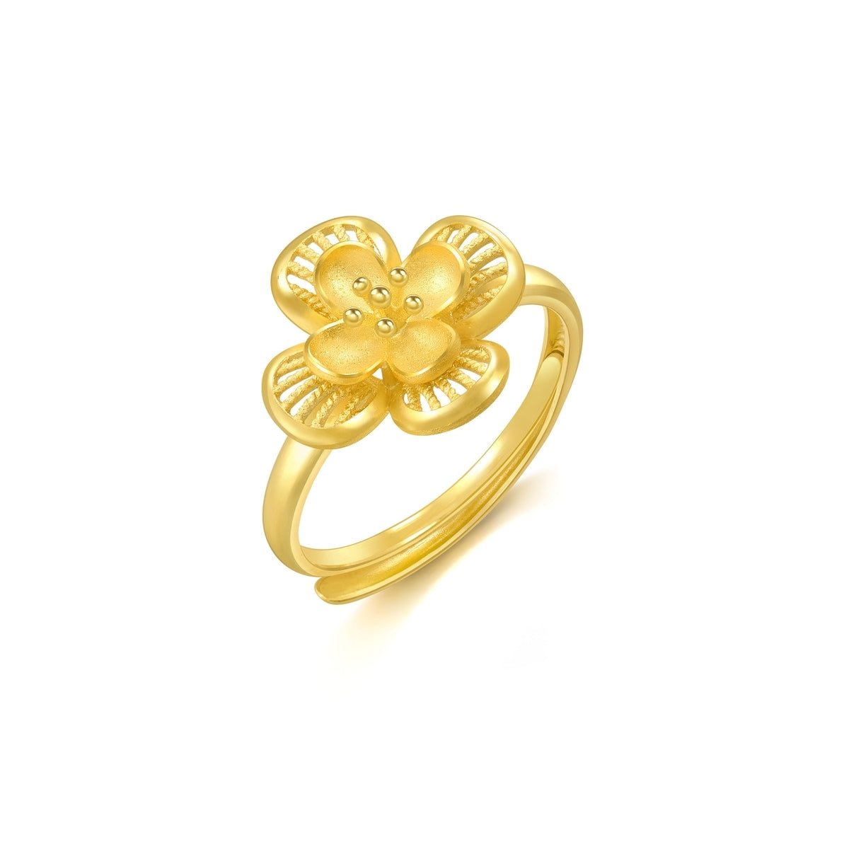 Floral' 999.9 Gold Ring