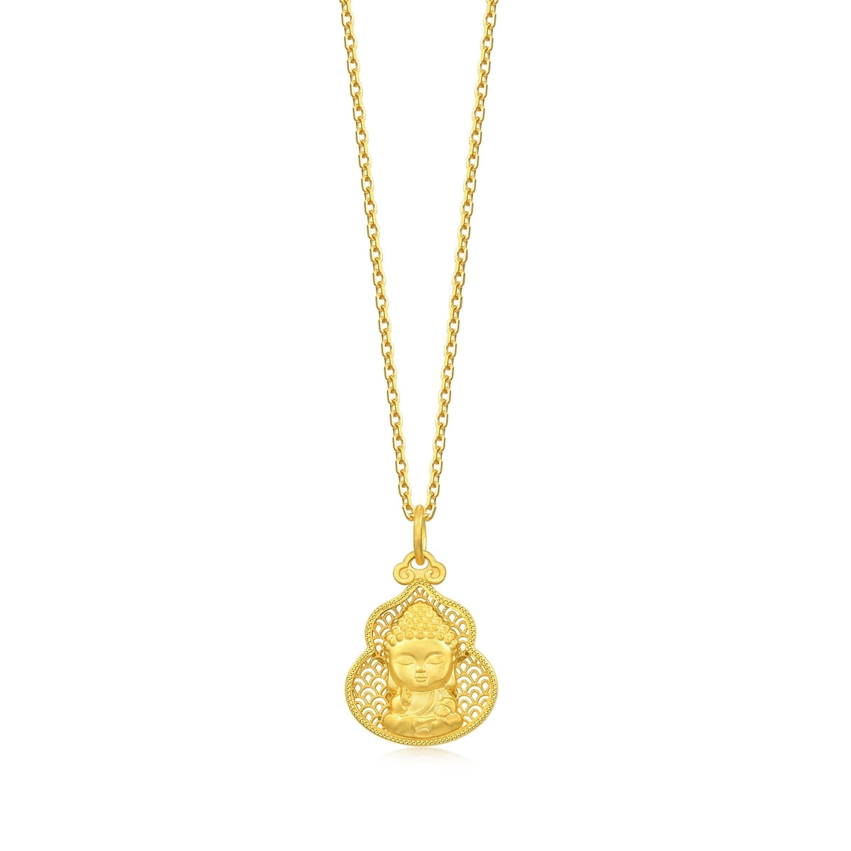 Fate with Buddha' 999.9 Gold Buddha Pendant