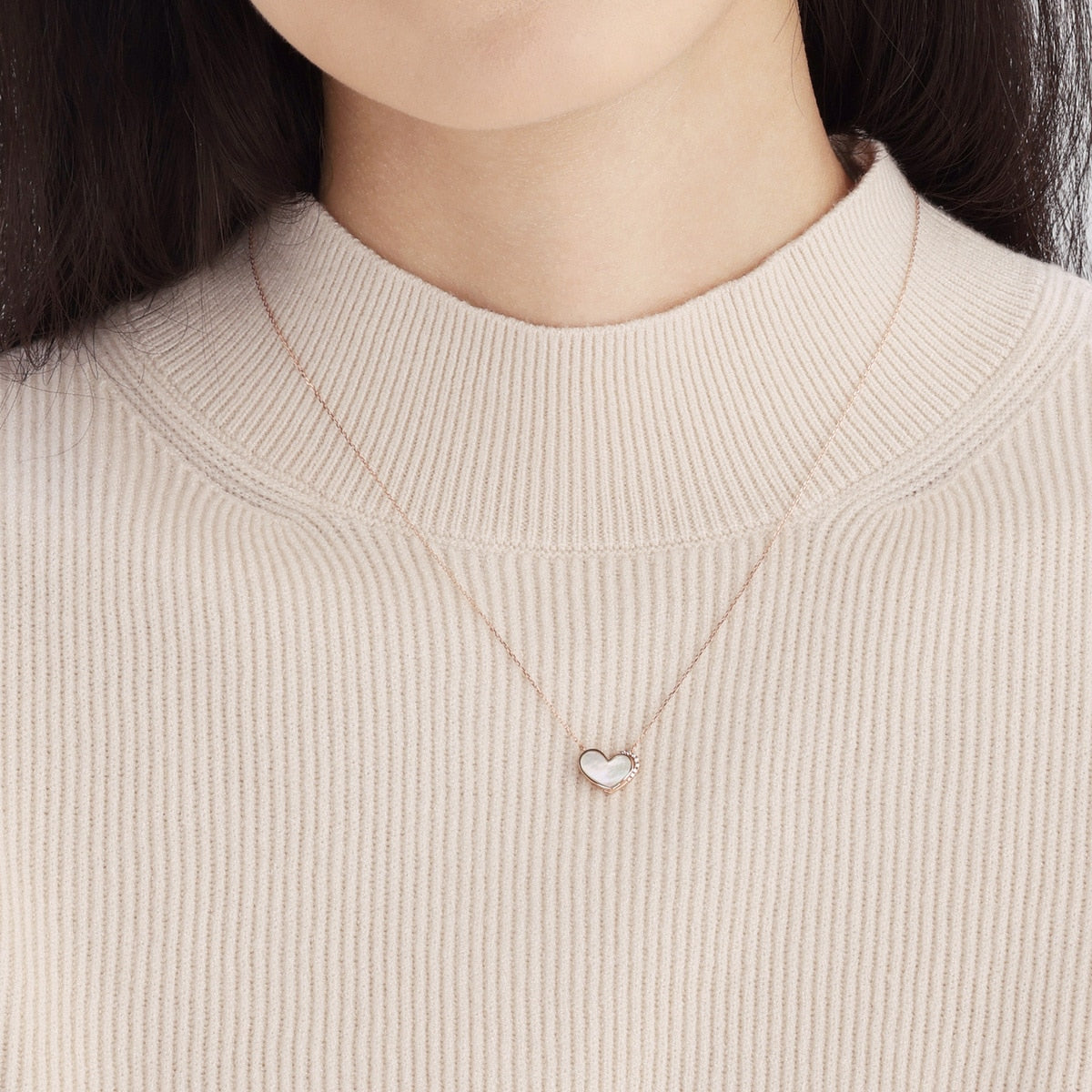 18K Rose Gold Diamond Necklace