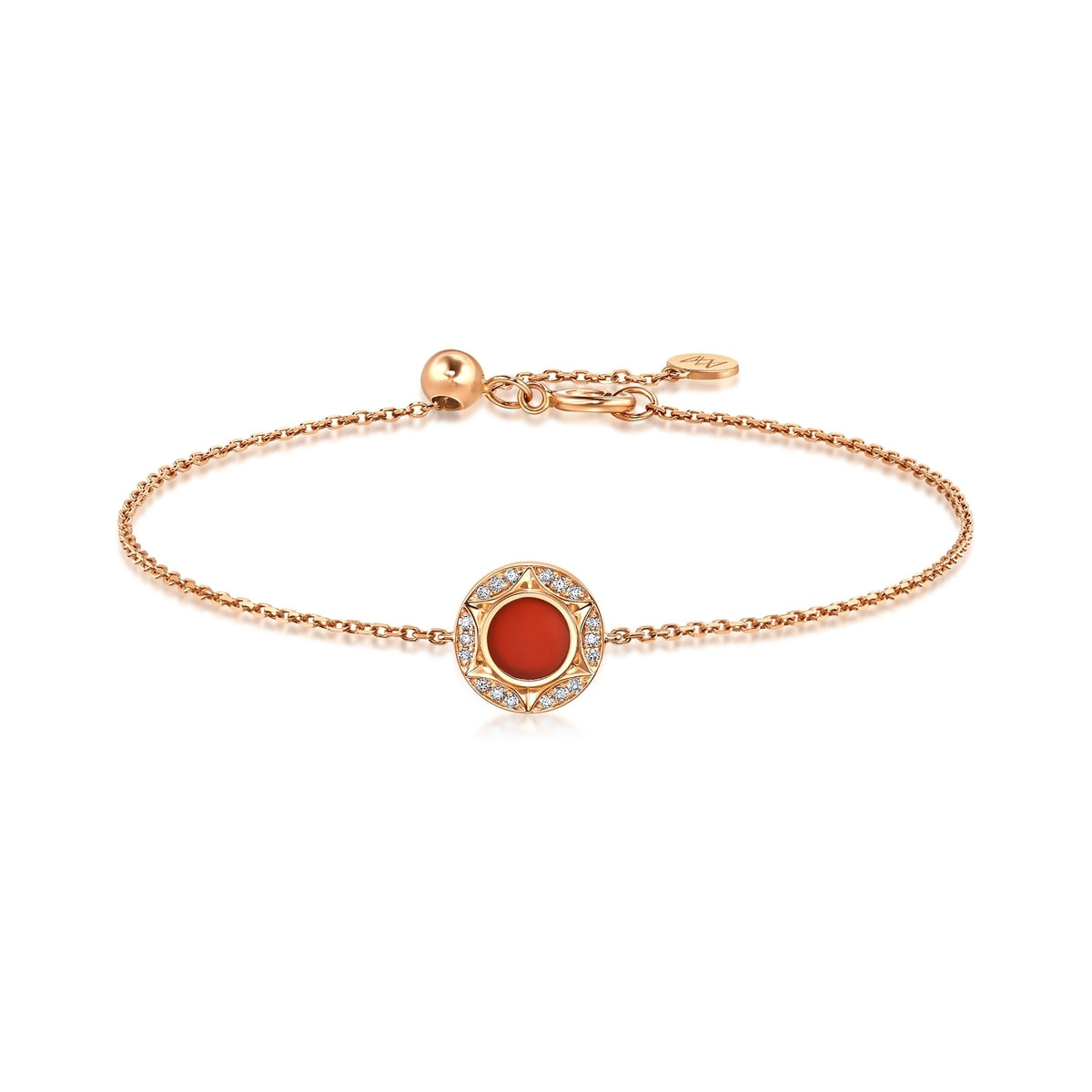 18K/750 Gold (Rose) Chalcedony Bracelet