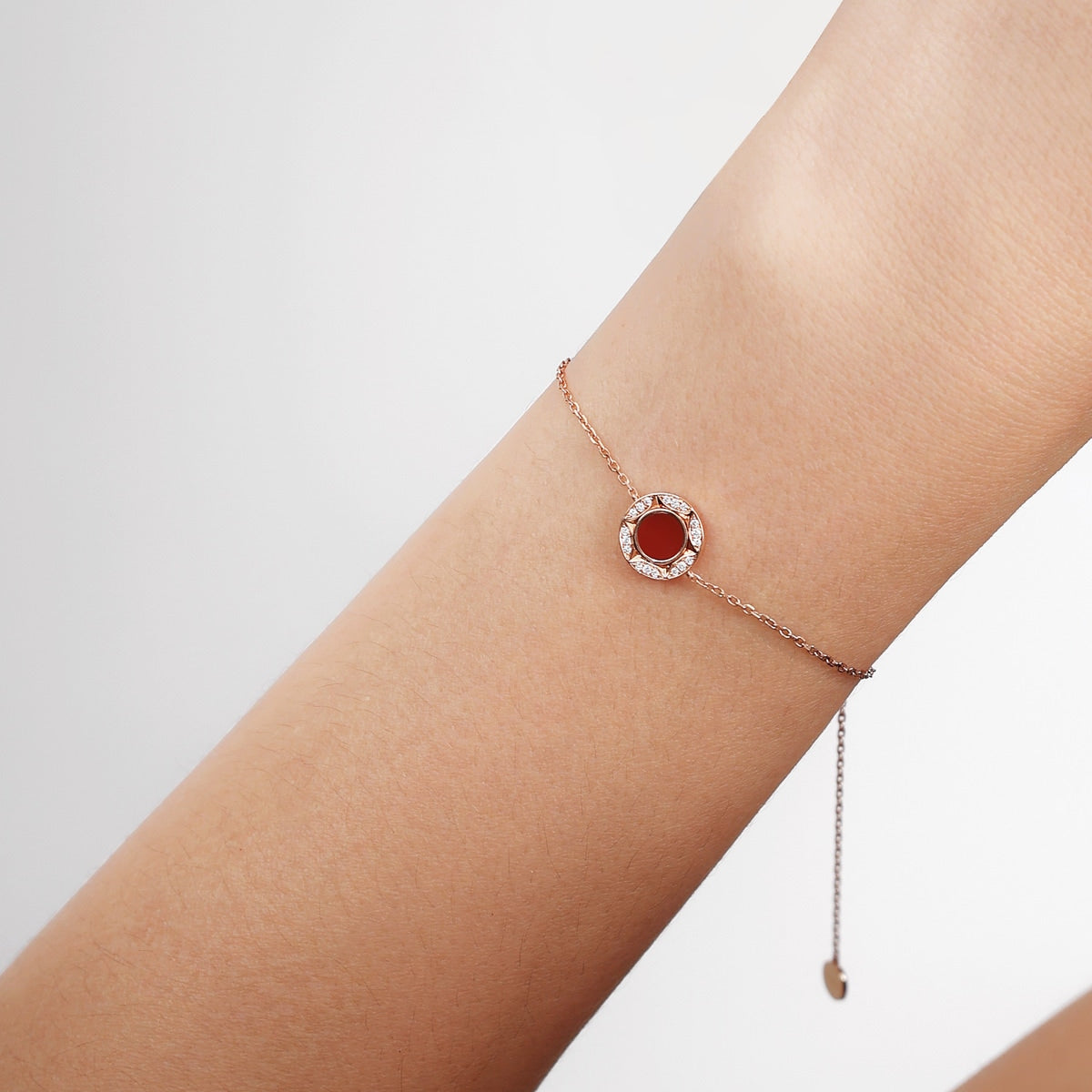 18K/750 Gold (Rose) Chalcedony Bracelet