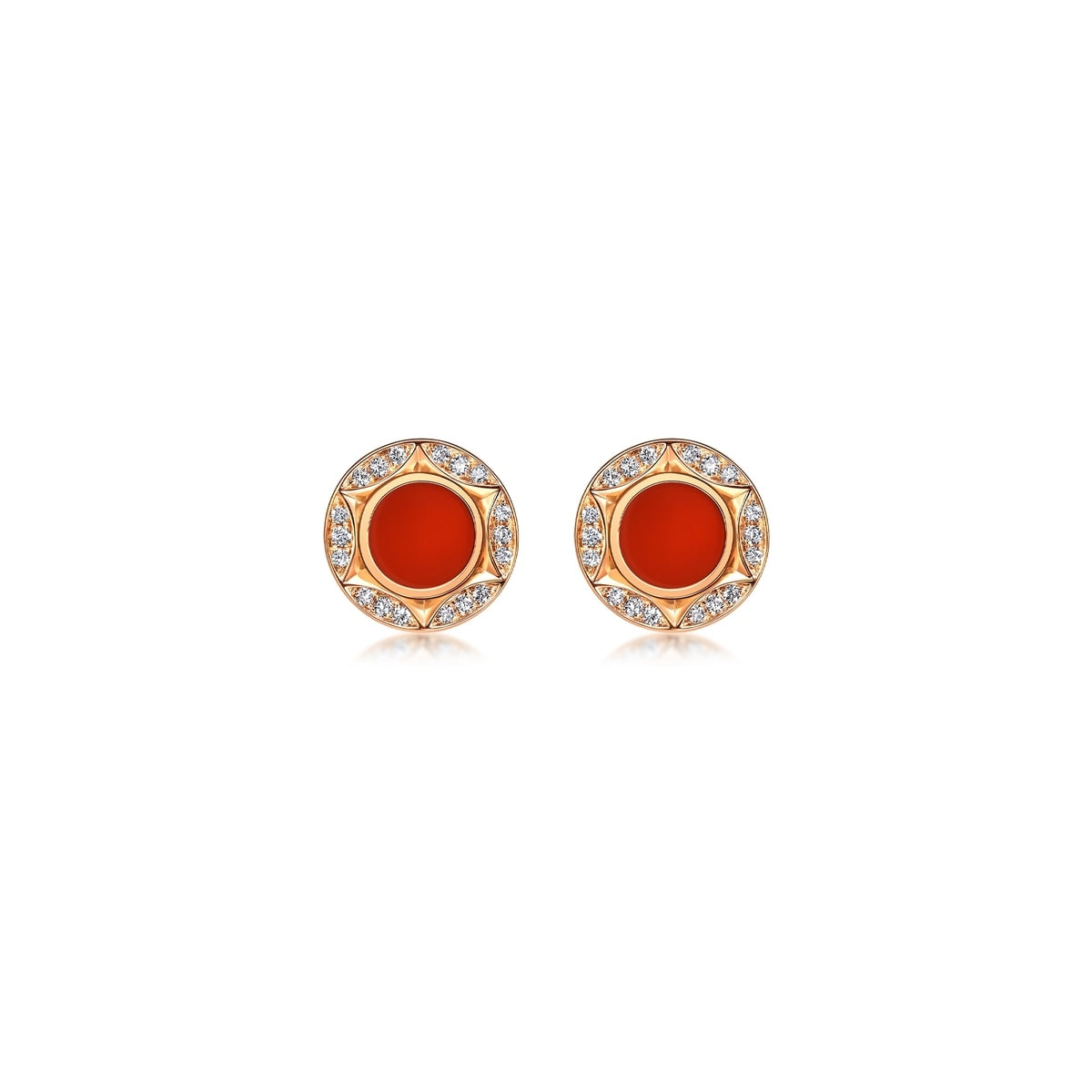 18K/750 Gold (Rose) Chalcedony Earrings