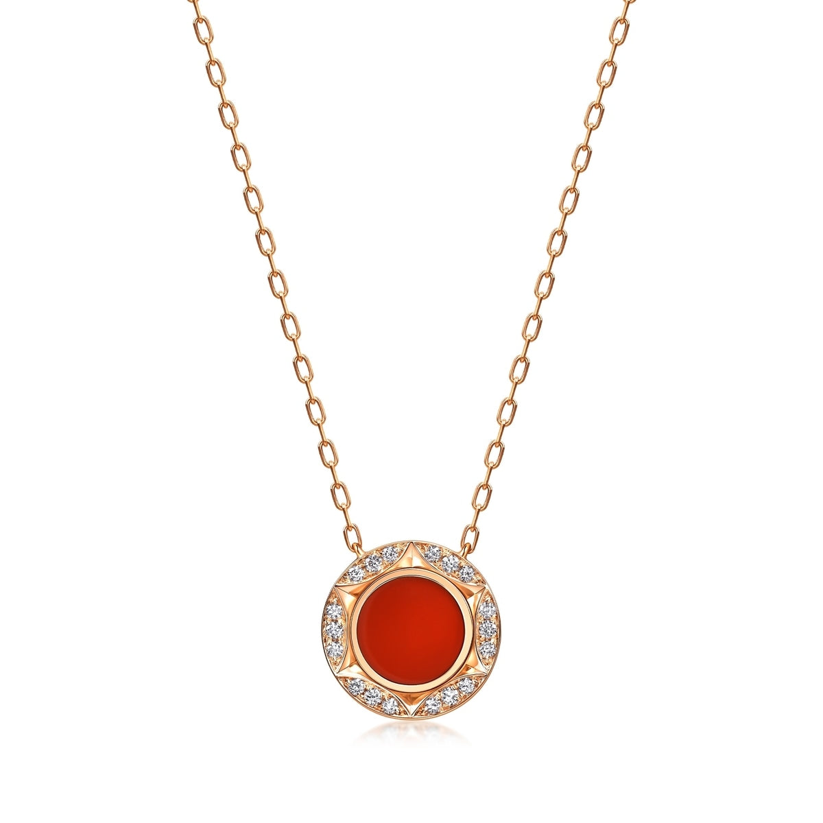 18K/750 Gold (Rose) Chalcedony Necklace