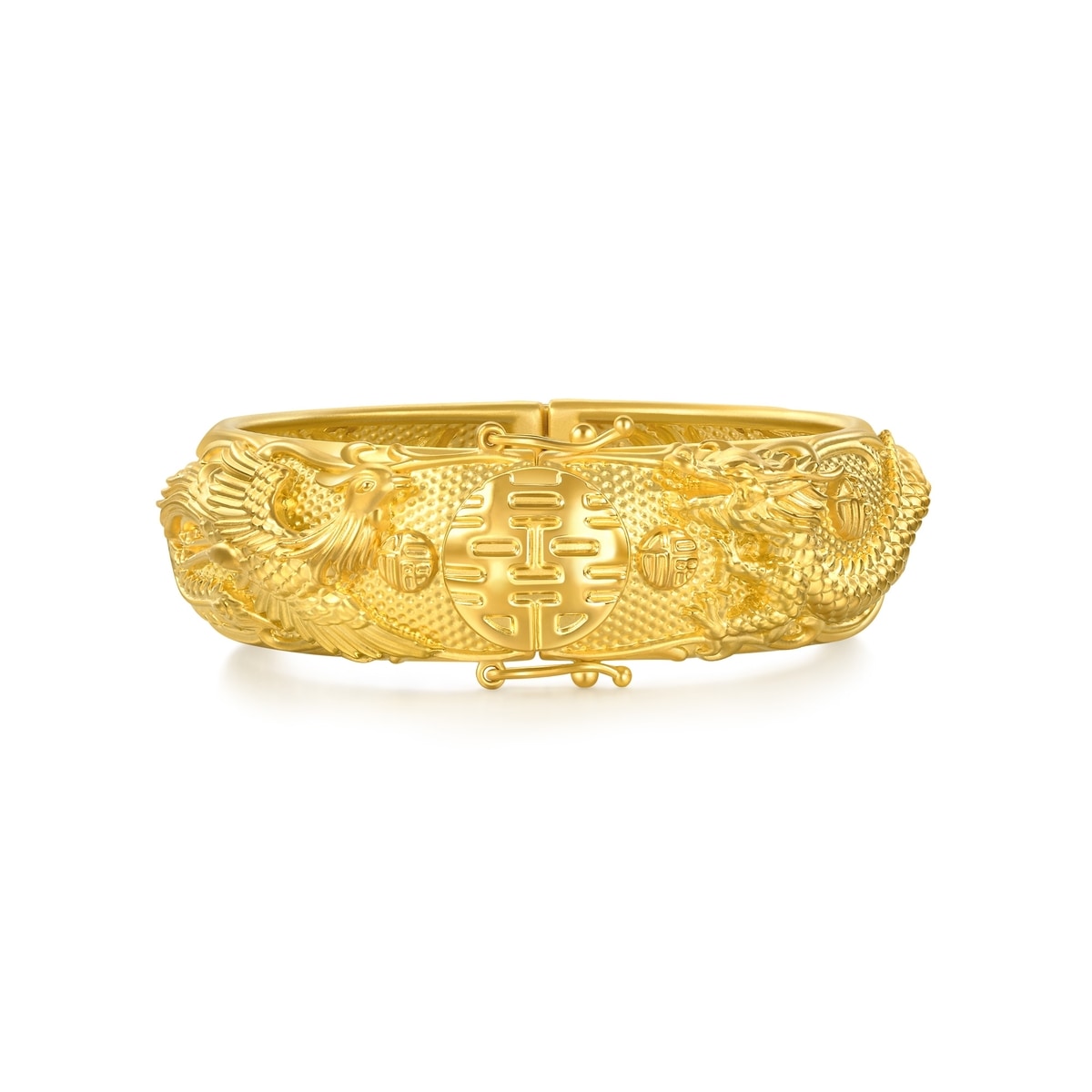 Dragon & Phoenix' 999.9 Gold Bangle